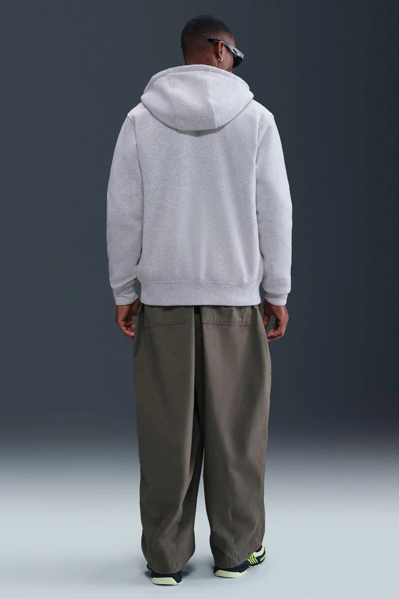 Nike Club Full-Zip Fleece Hoodie Birch Heather White