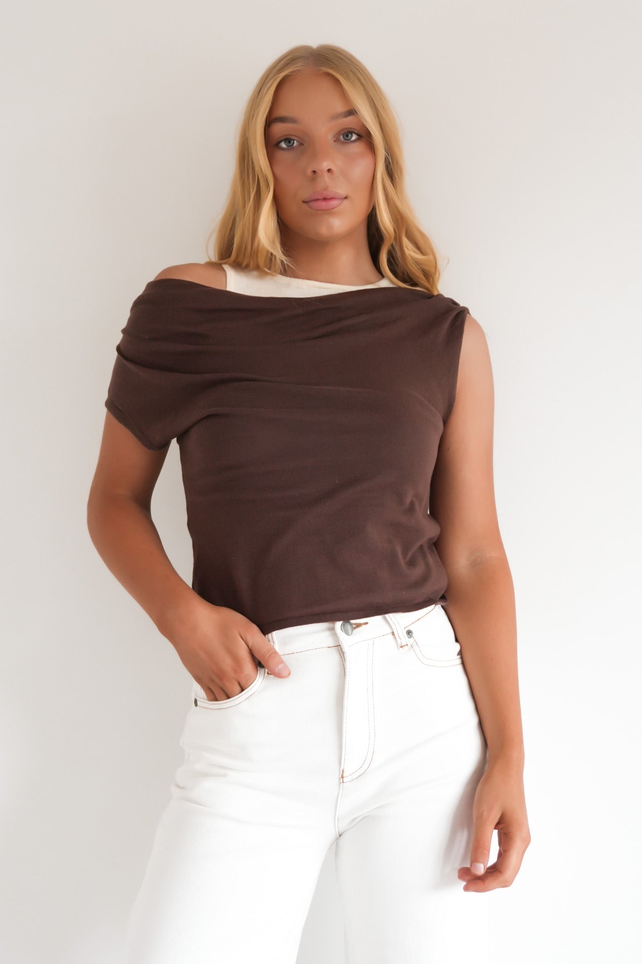 Nora Knit Top Chocolate