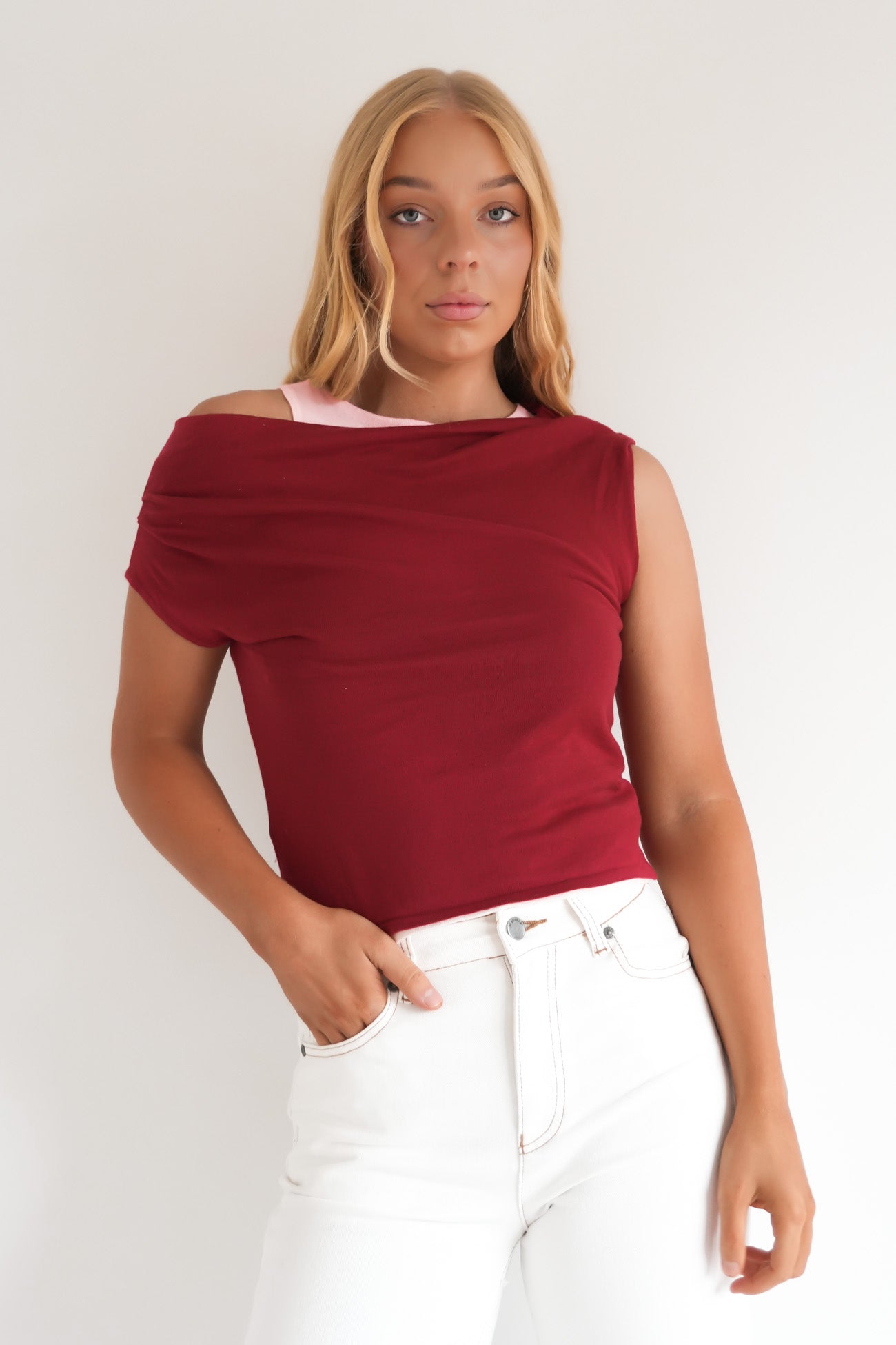 Nora Knit Top Red
