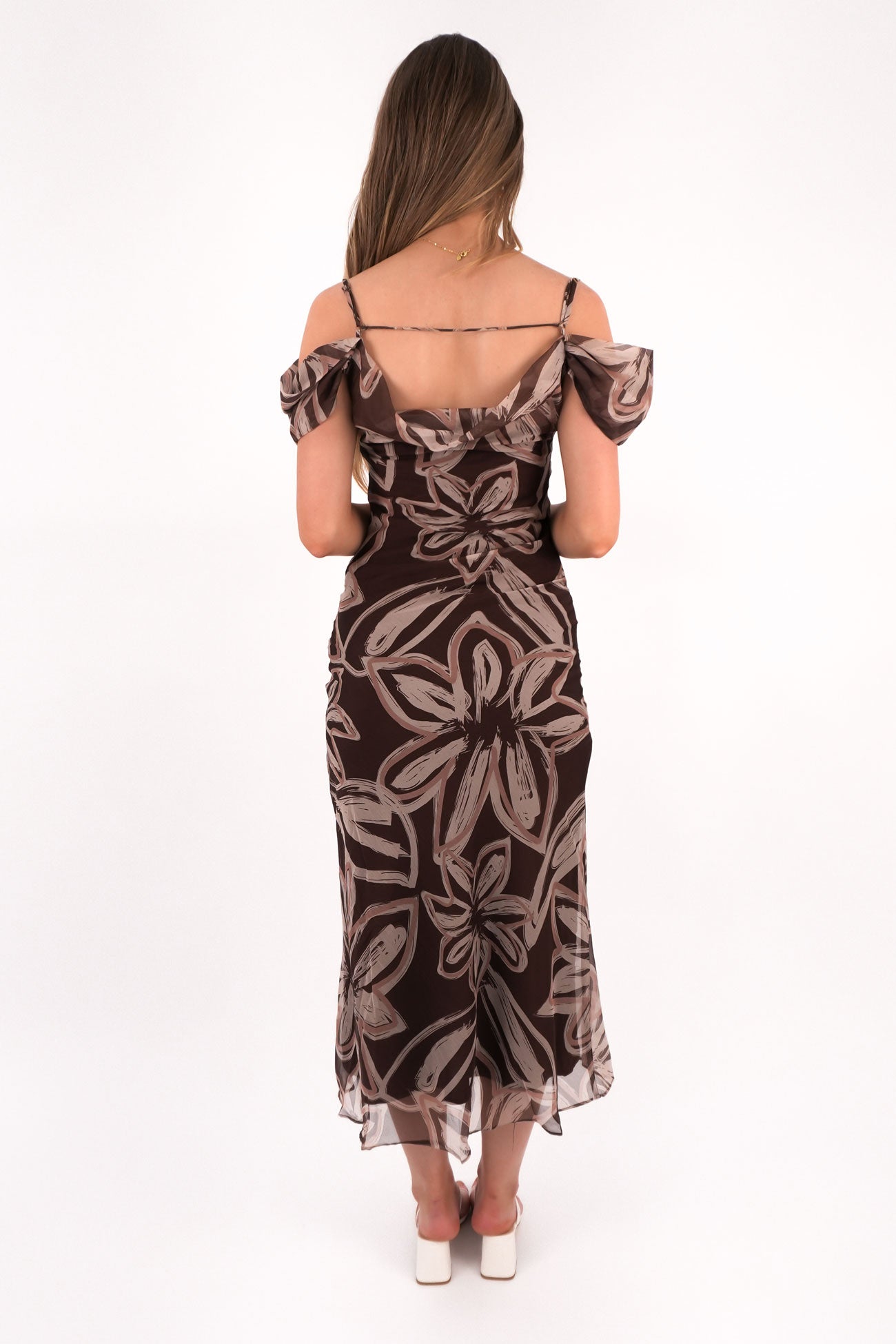 Nydia Midi Dress Chocolate