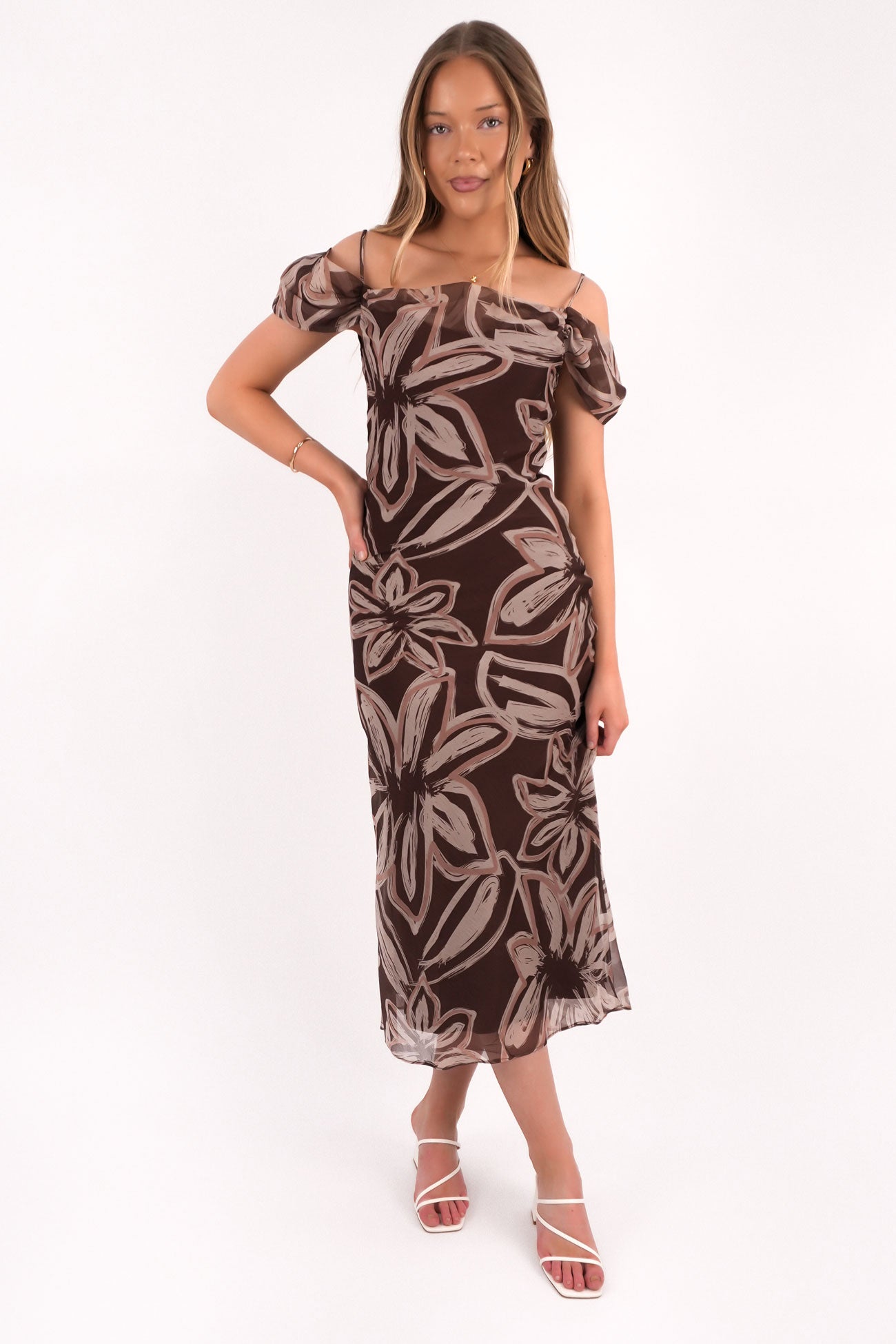 Nydia Midi Dress Chocolate