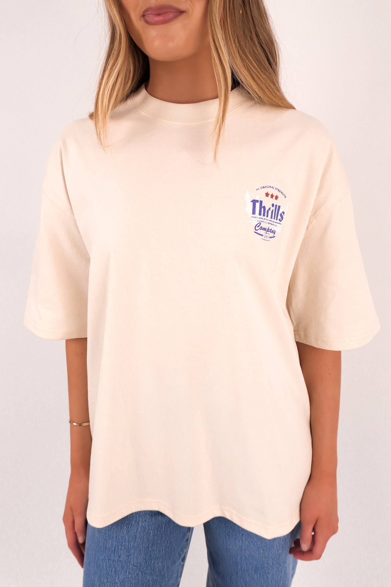 Original Strength Oversized Tee Heritage White