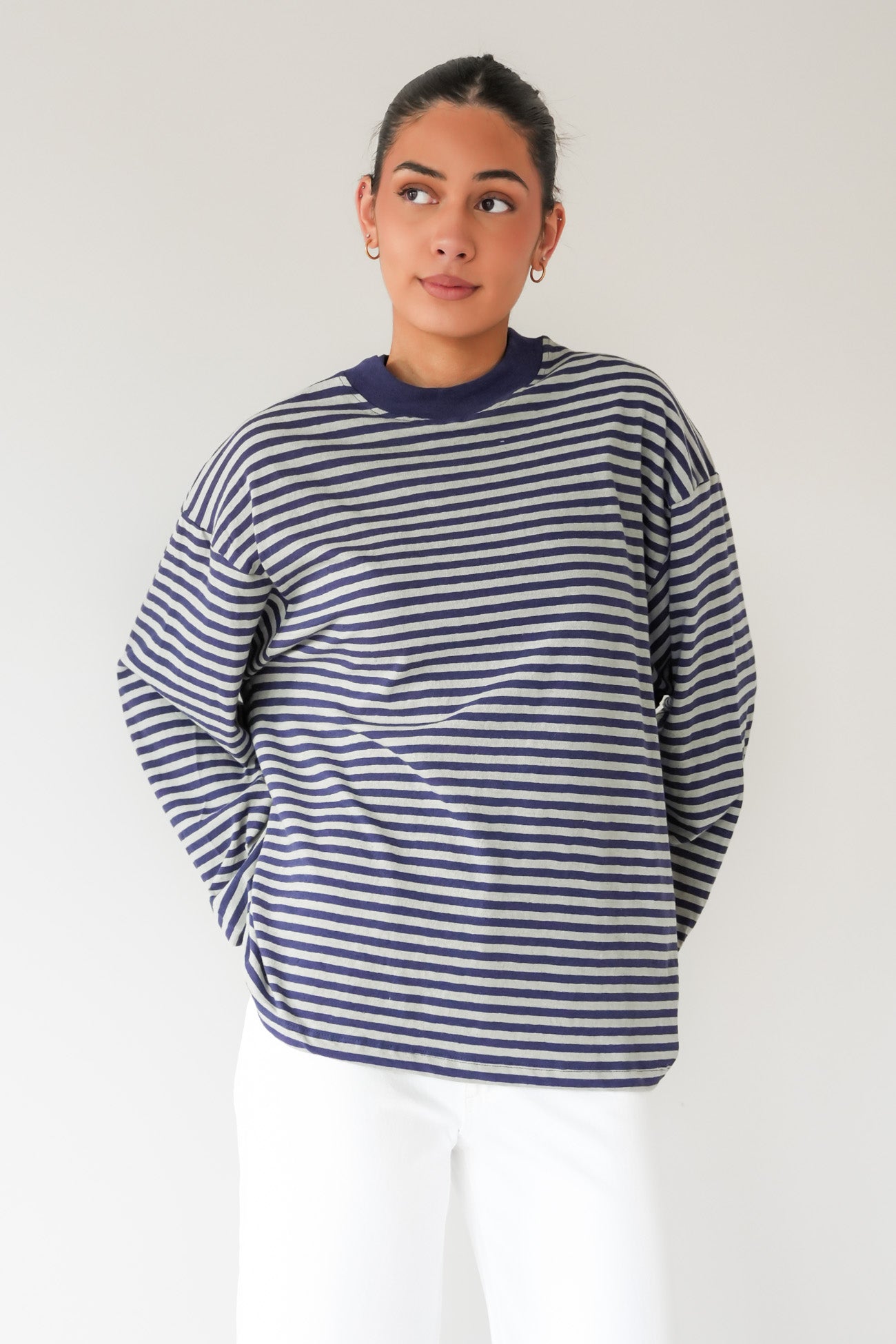 Paloma Long Sleeve Stripe Tee Sage