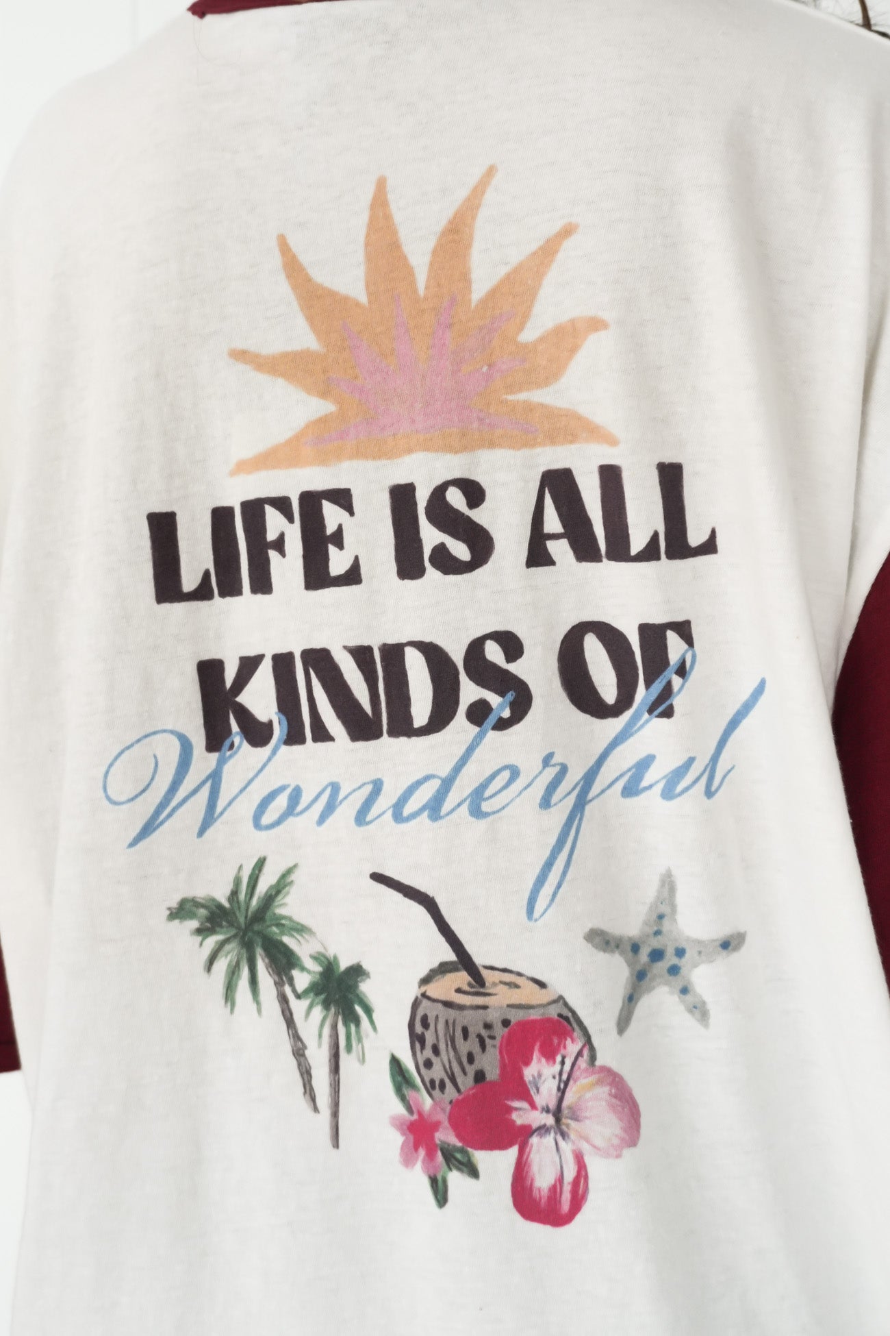 Paradise Oversized Tee Wine