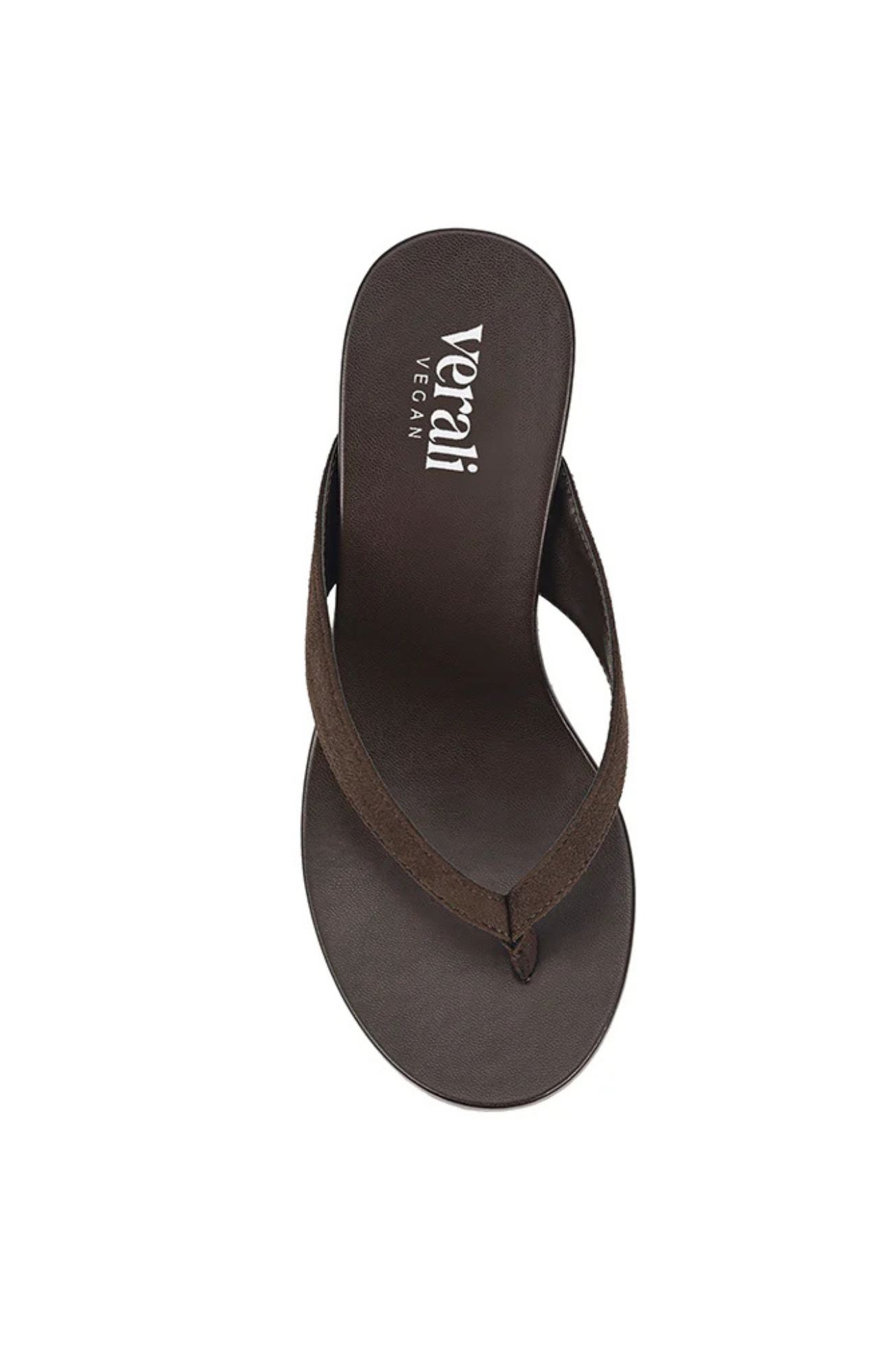Polly Thong Wedges Chocolate Brown Micro