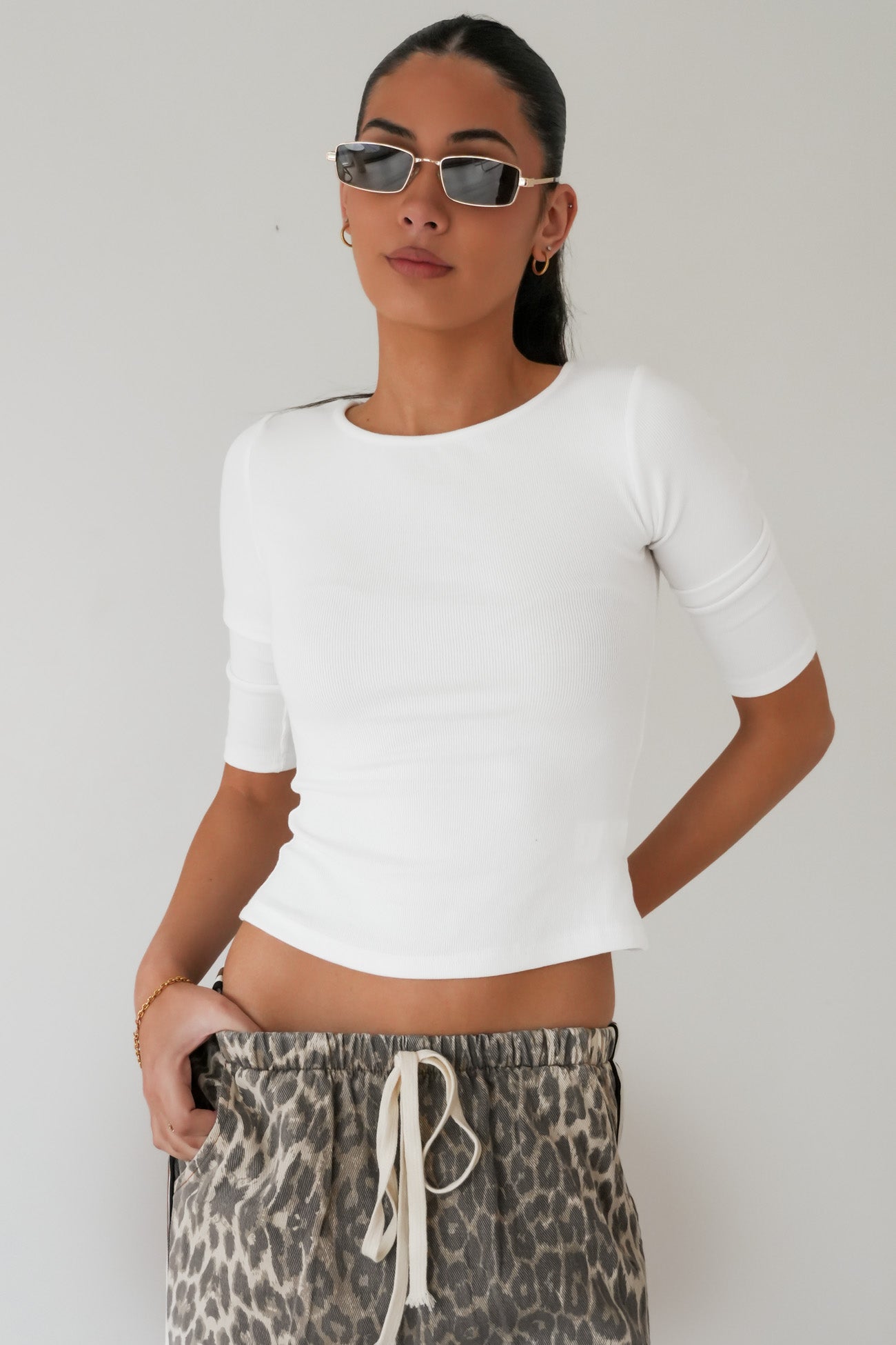 Portland Denim Pant Leopard Chocolate