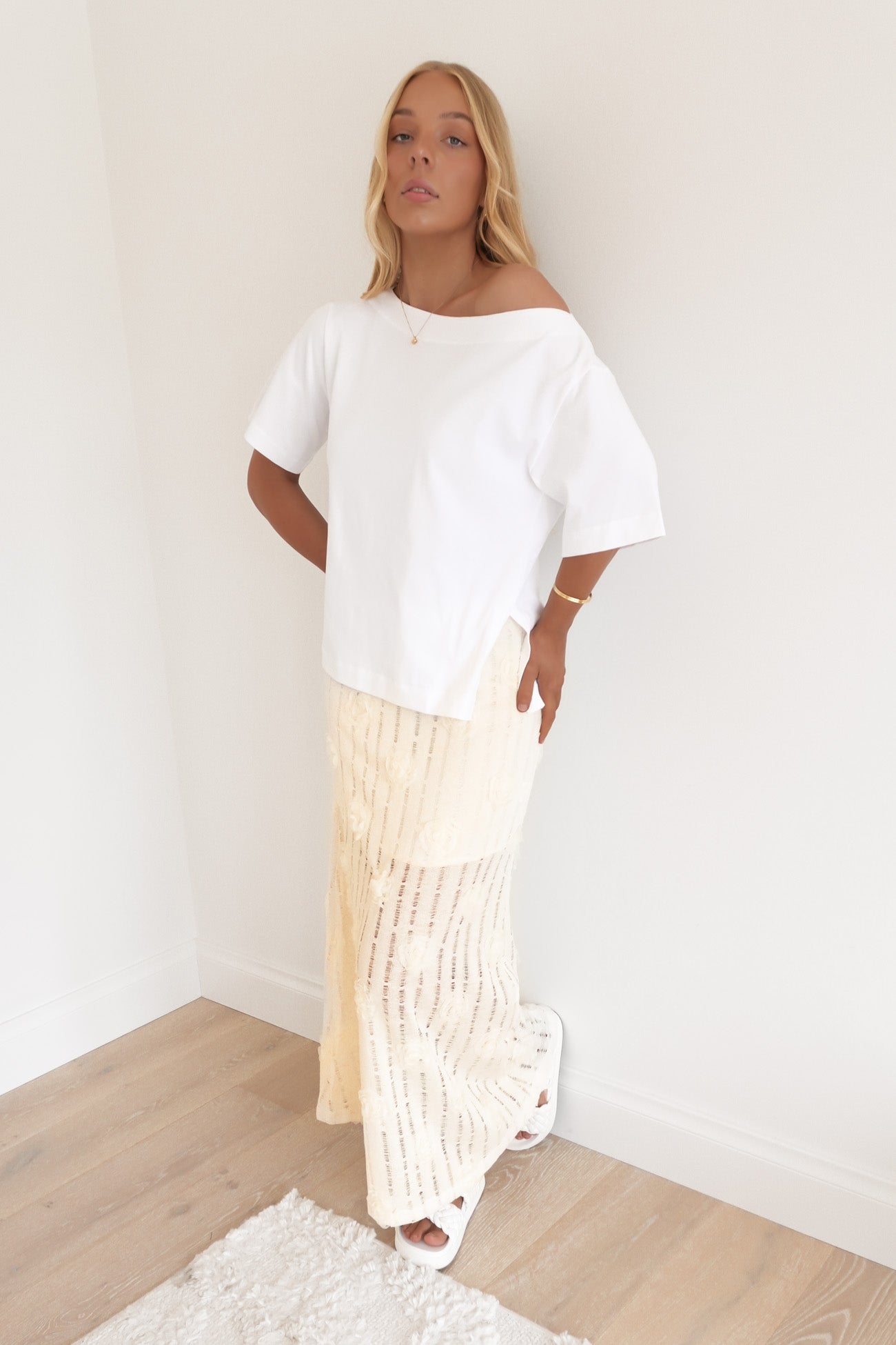 Prinn Maxi Skirt Cream