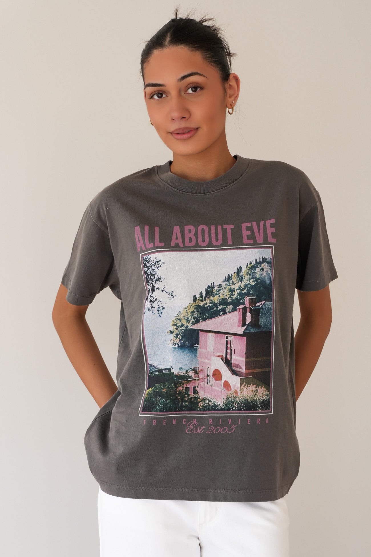 Provence Relaxed Tee Charcoal