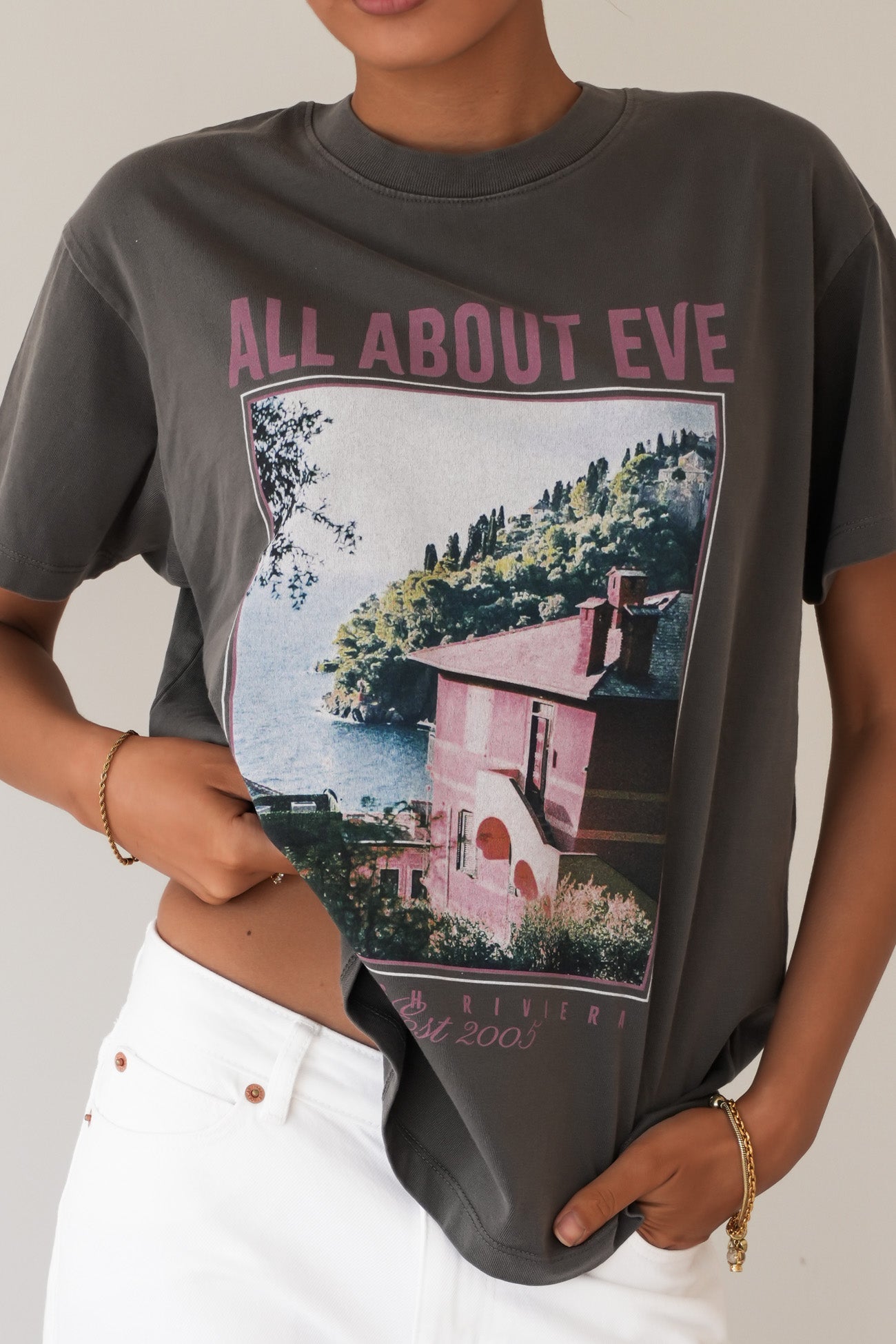 Provence Relaxed Tee Charcoal