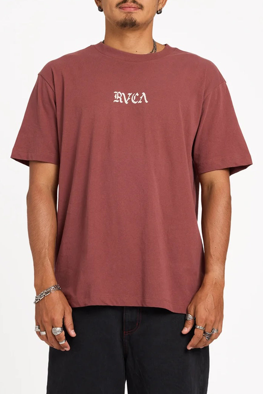 RVCA Stacked Short Sleeve Tee Red Earth