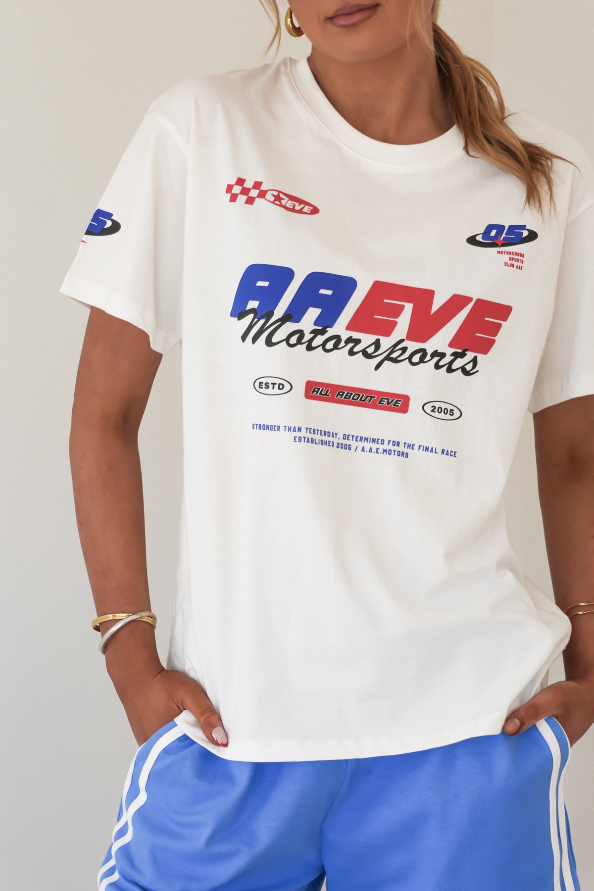 Race Day Relaxed Tee Vintage White