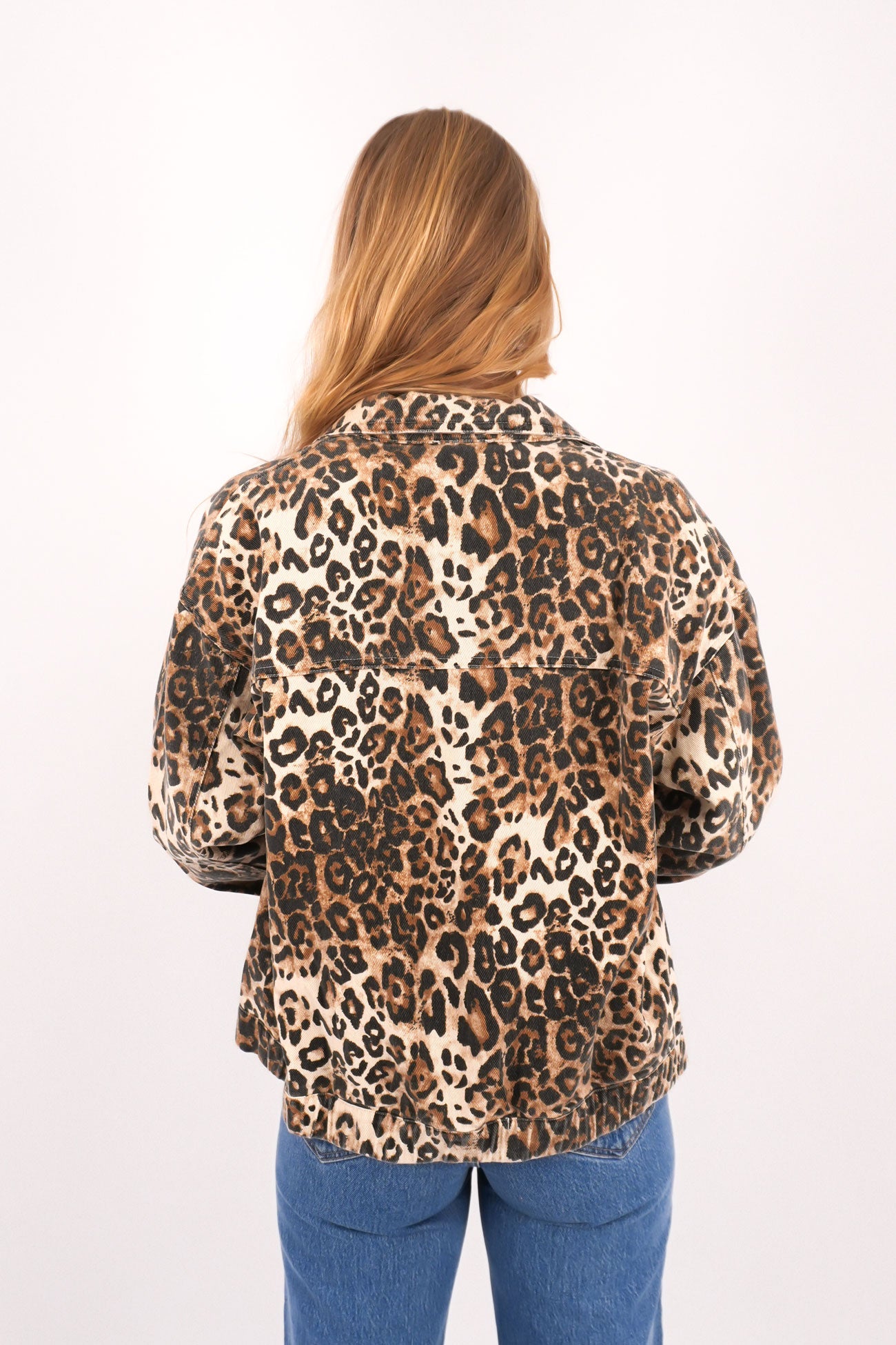 Ray Denim Jacket Leopard