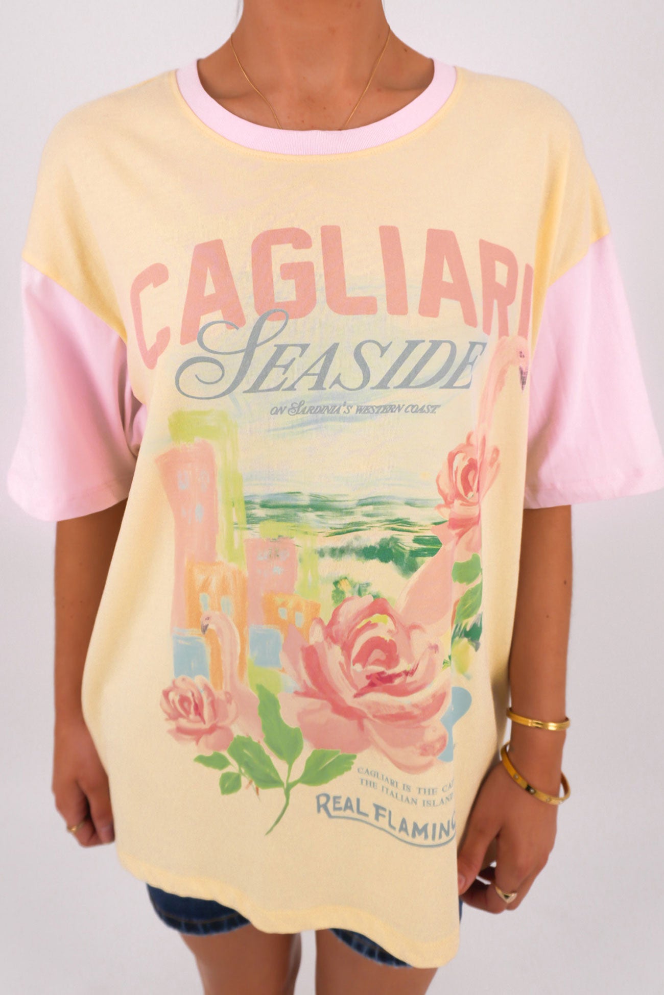 Real Flamingo Tee Lemon