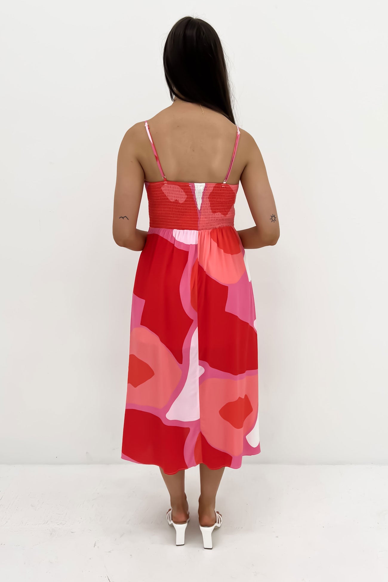 Remi Midi Dress Roja