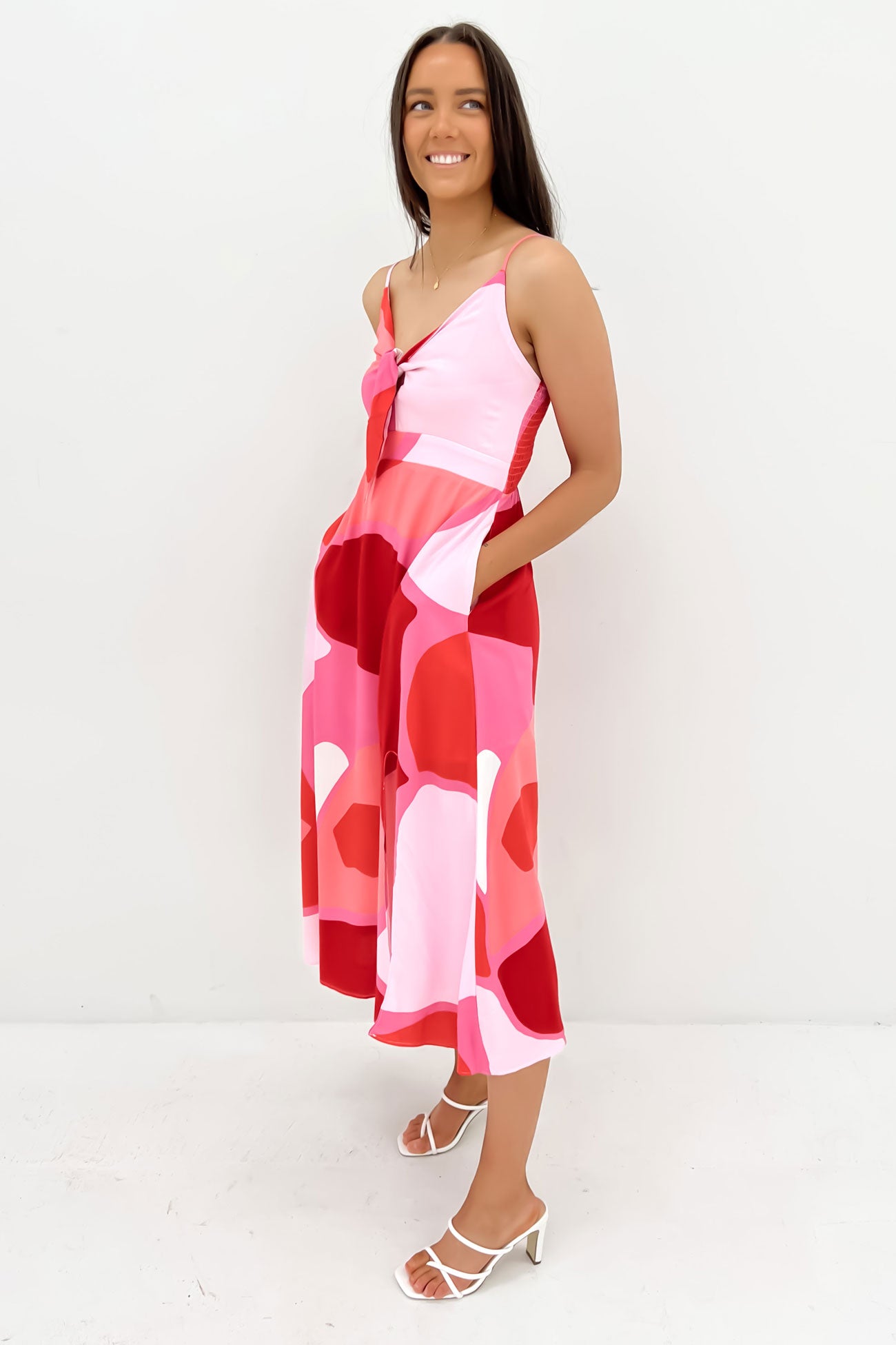 Remi Midi Dress Roja