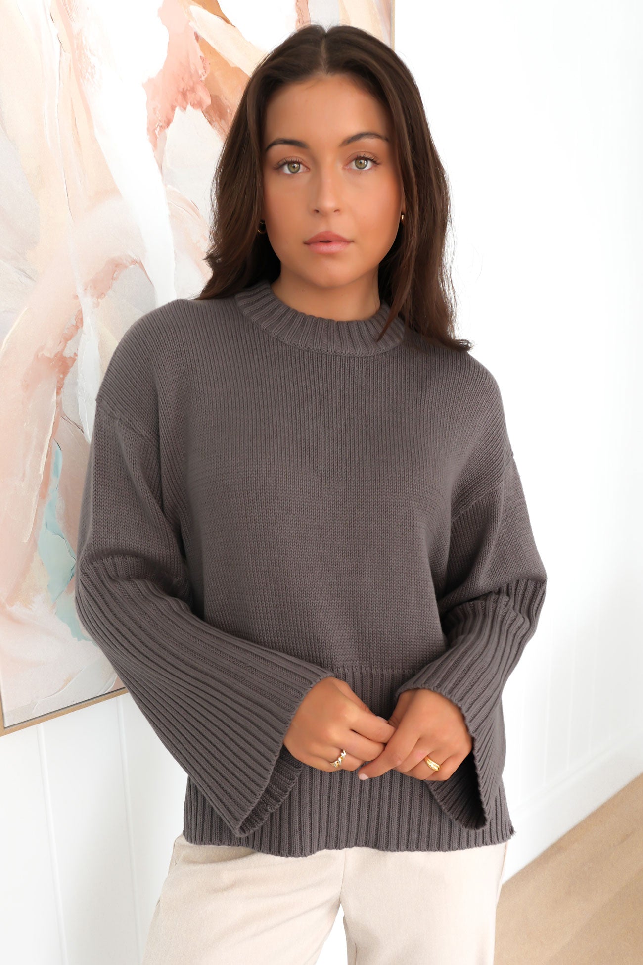 Revie Knit Charcoal f77