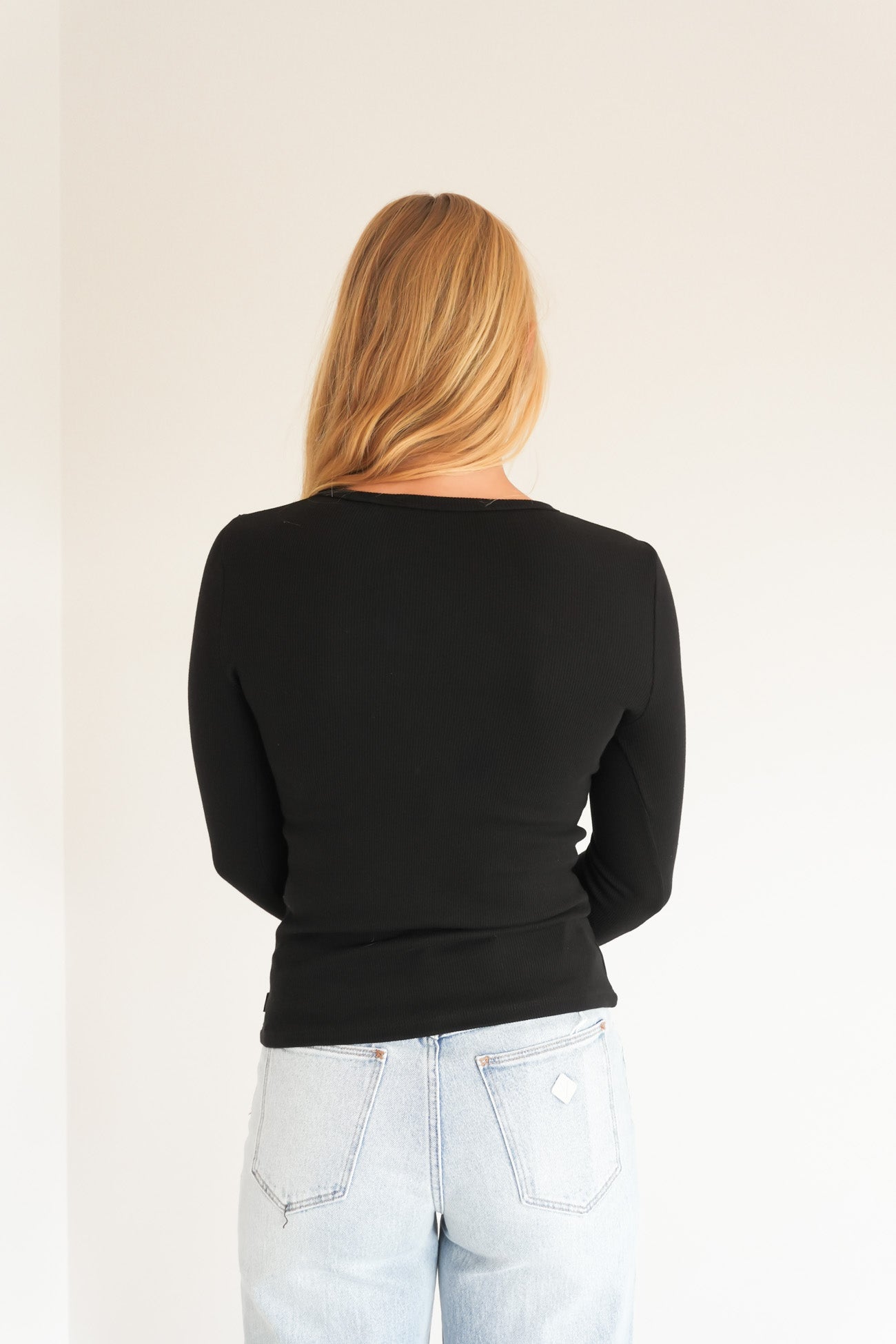 Rib Long Sleeve Black