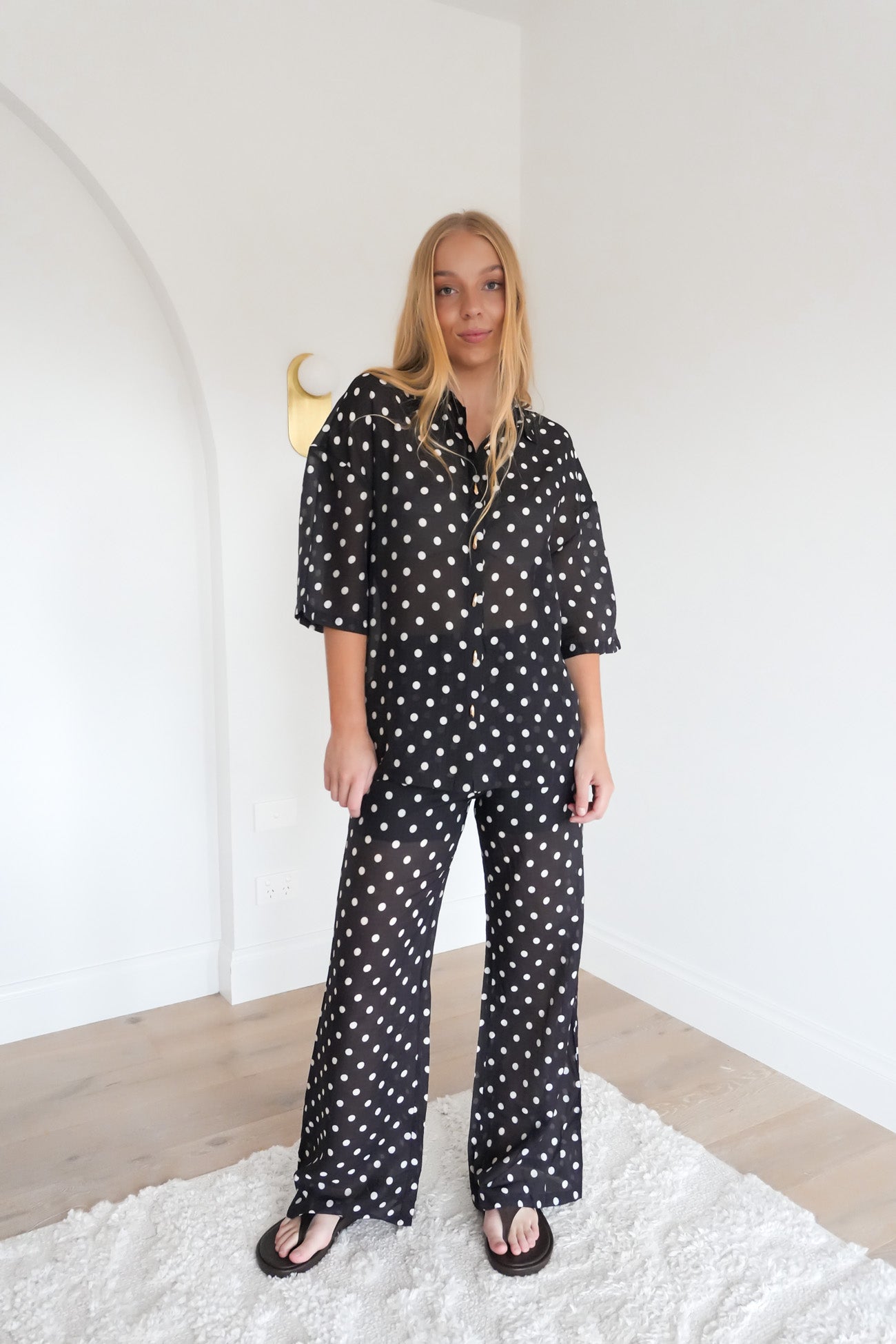 Rikke Shirt Black Polka Dot