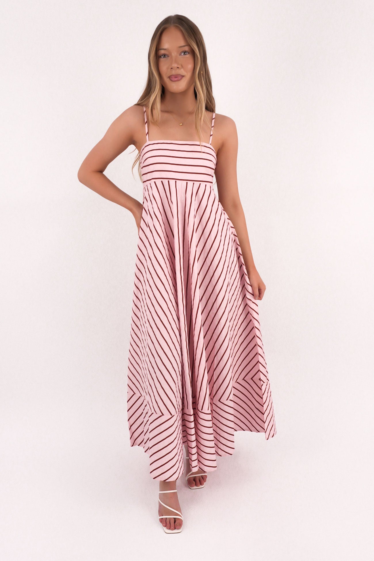Riley Maxi Dress Pink Red