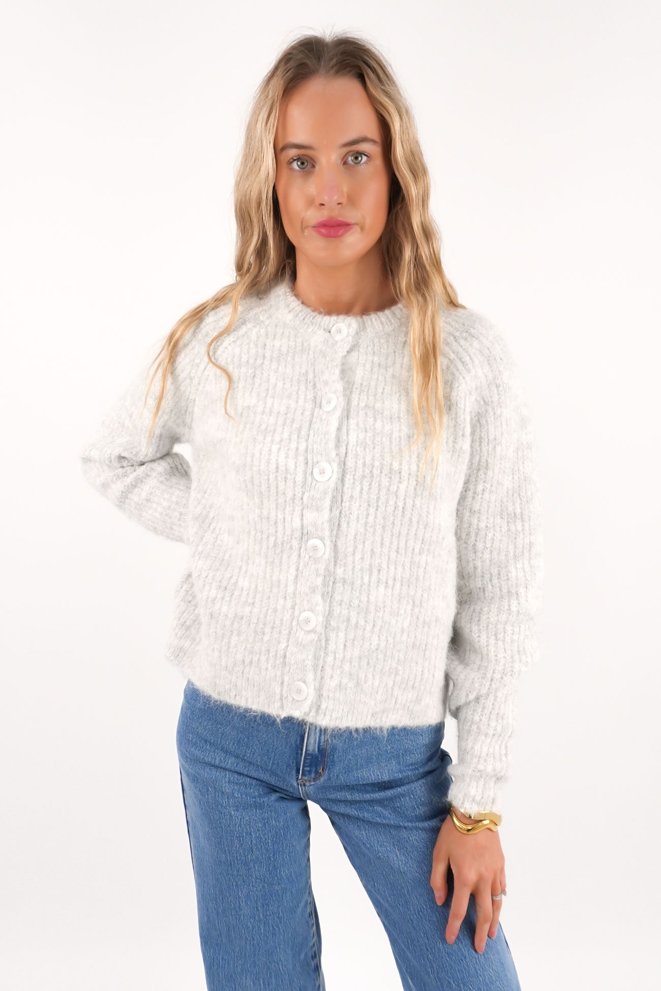 Romee Cardi White Marle