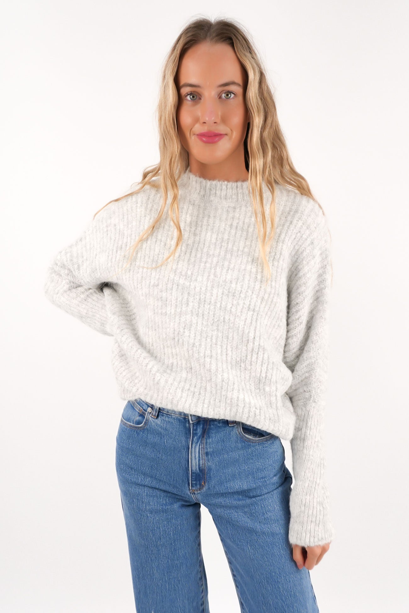 Romee Knit White Marle