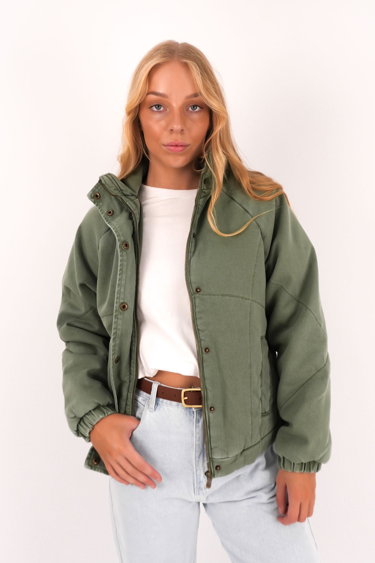 Rosalee Jacket Washed Green