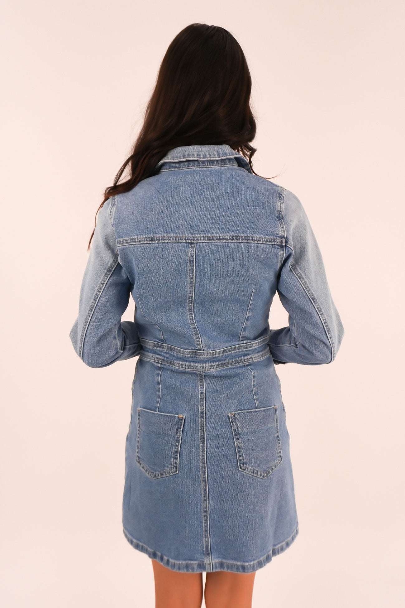 Rylie Dress Mixed Denim