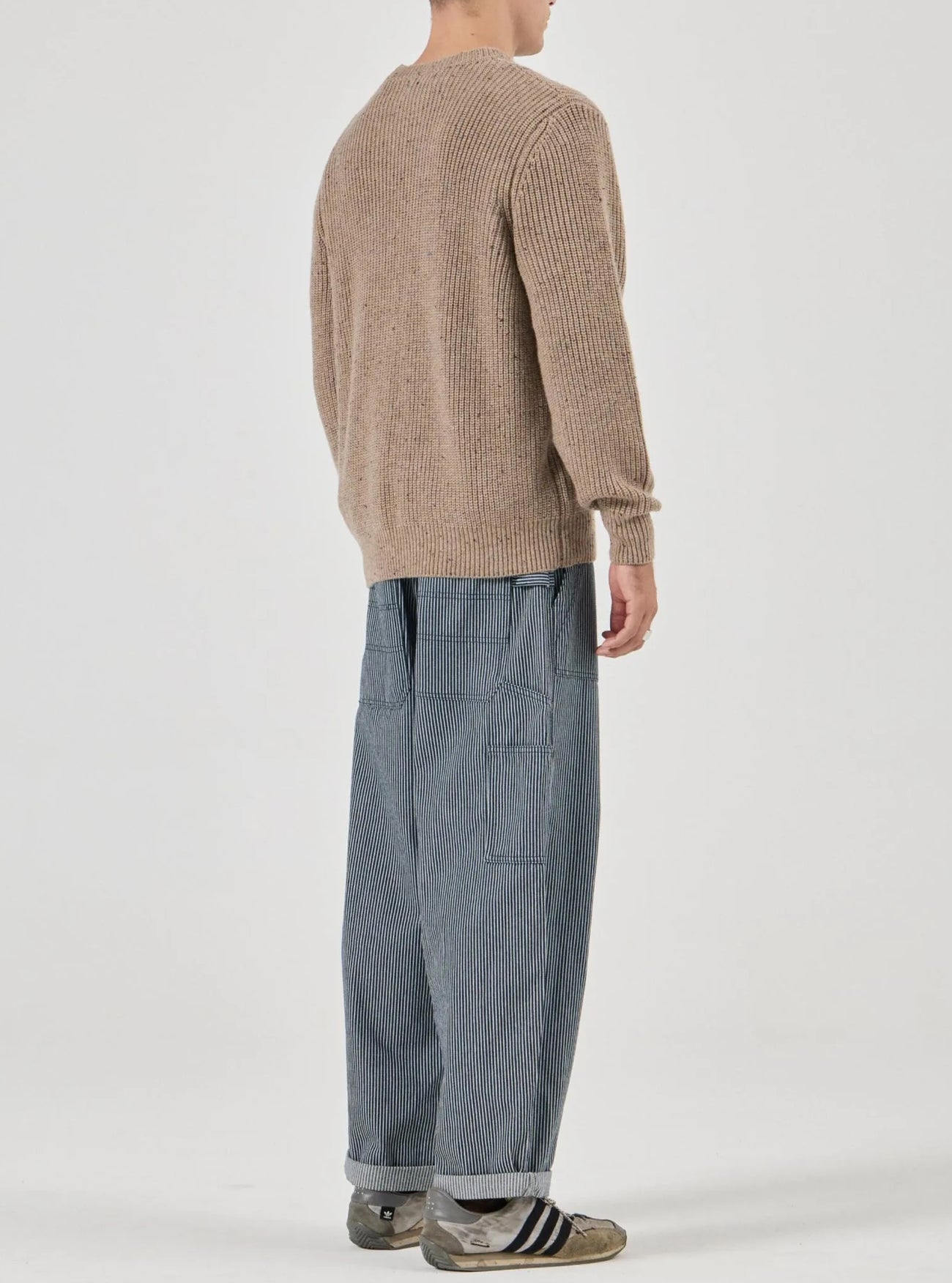 Fishermans Tweed Crew Linseed