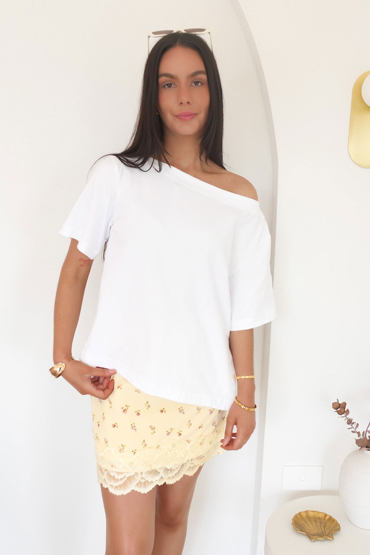 Sammy Mini Skirt Yellow Floral