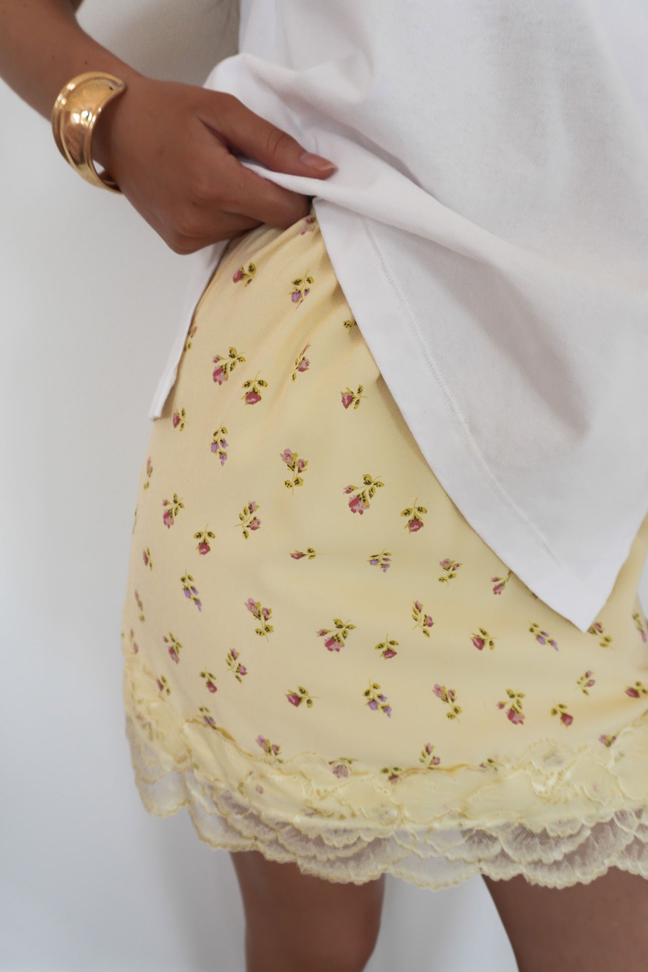 Sammy Mini Skirt Yellow Floral