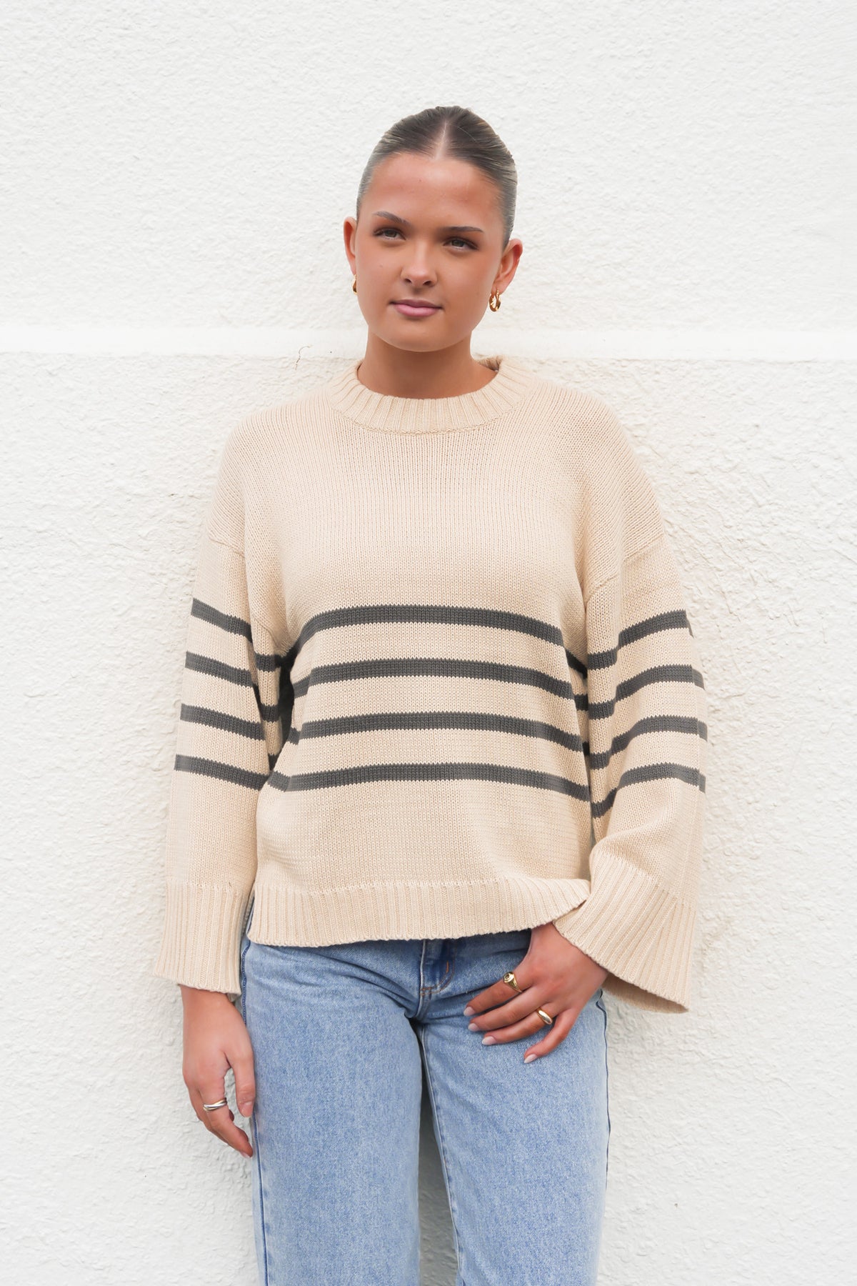 Sawyer Stripe Knit Beige