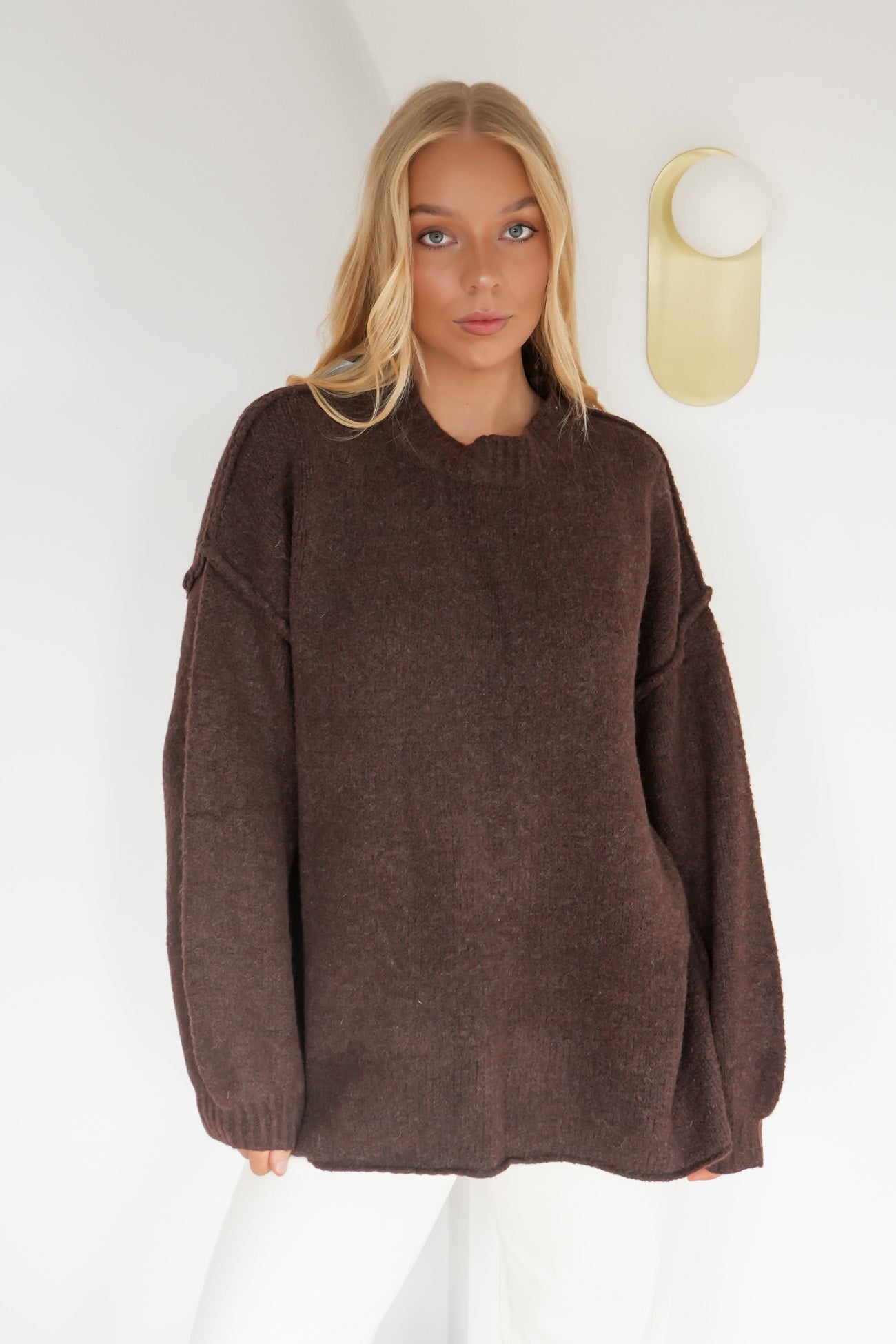 Scarlet Knit Jumper Chocolate