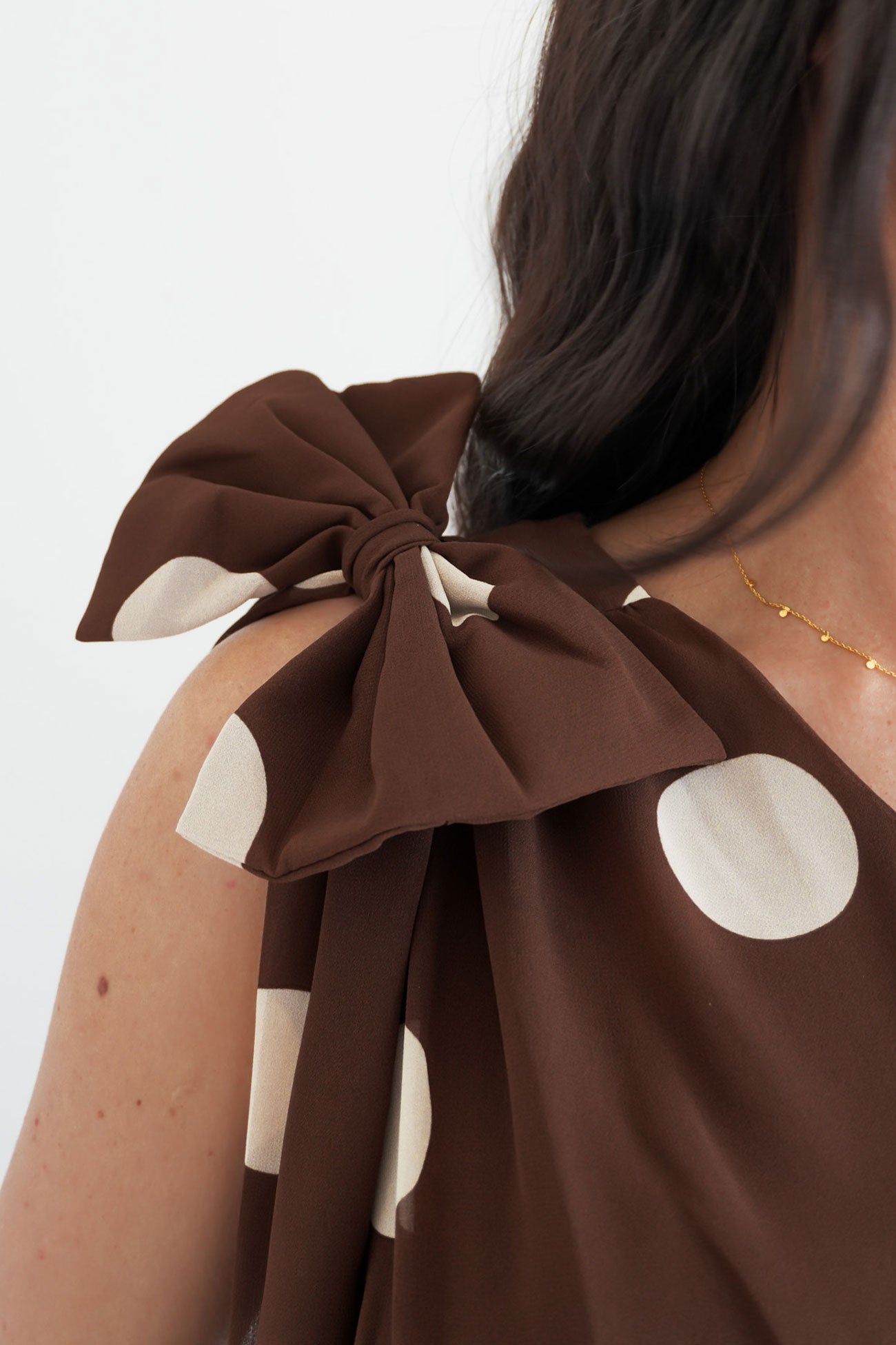 Seema Midi Dress Mocha Polka Dot