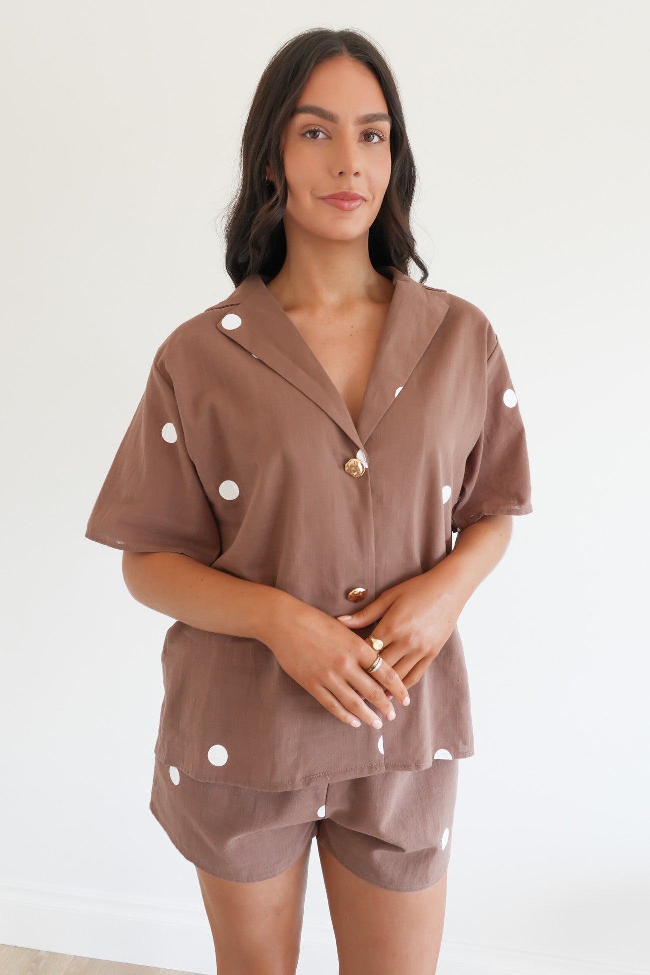 Serena Set Chocolate Polka Dot