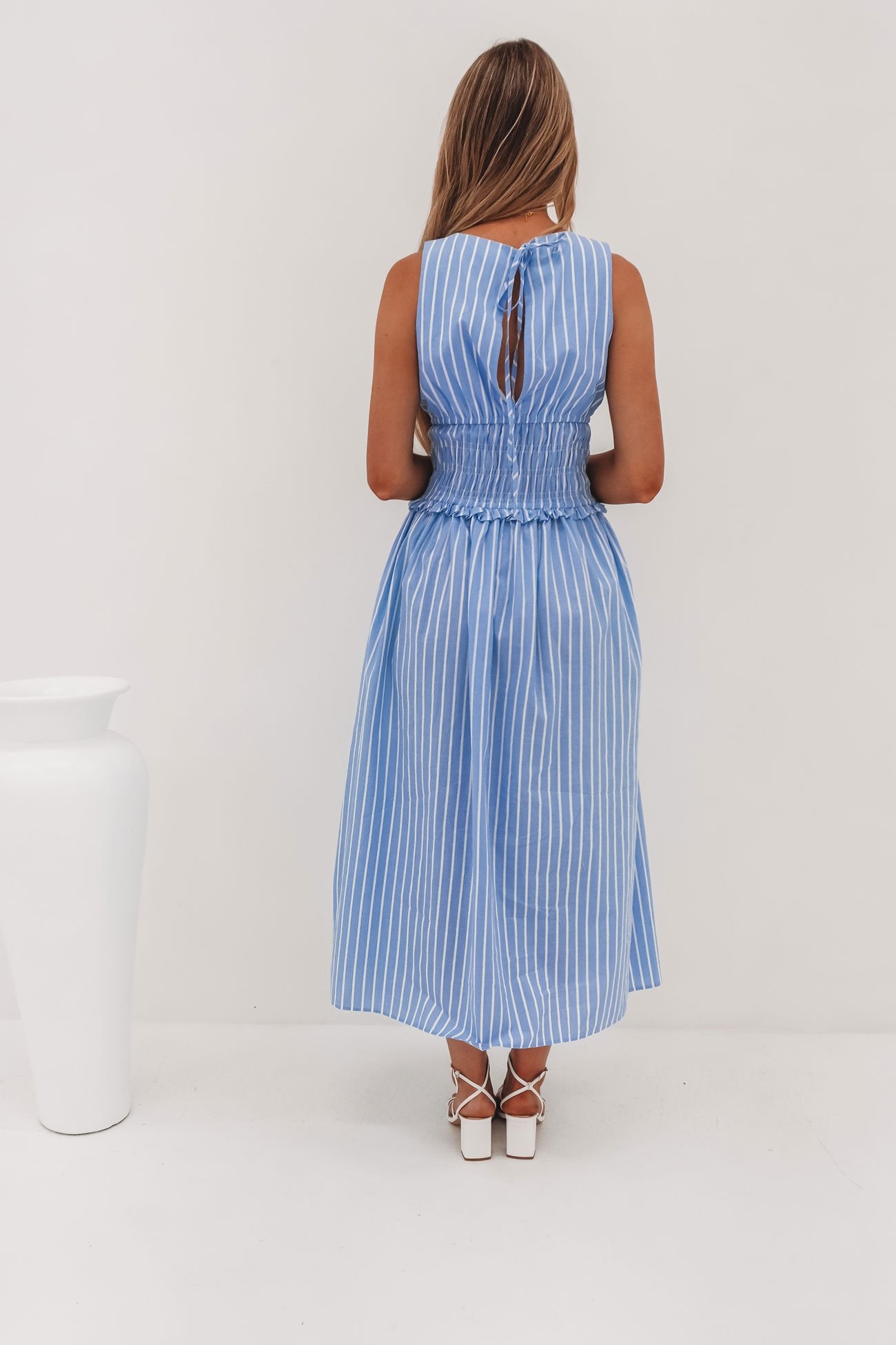 Seth Maxi Dress Blue Stripe