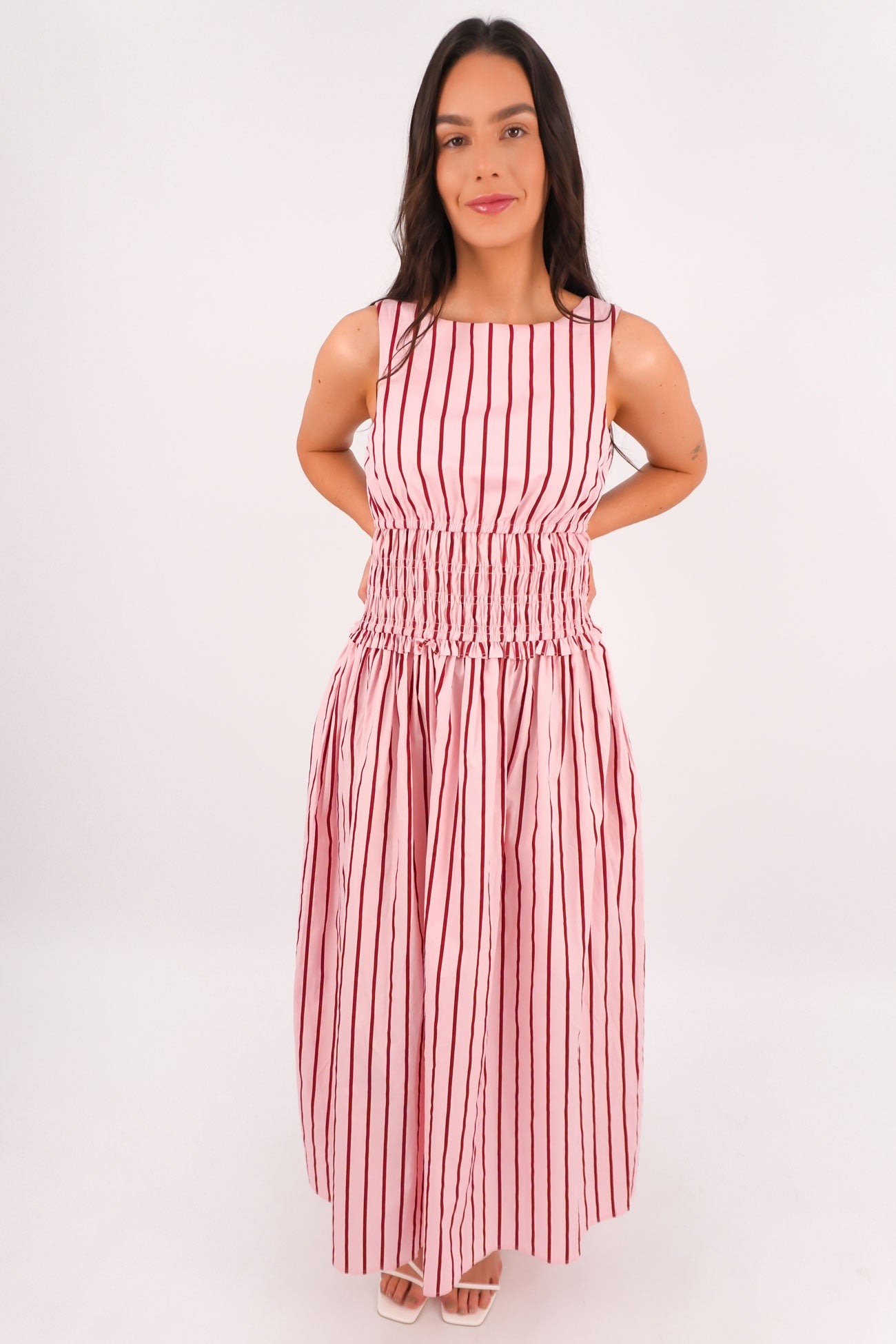 Seth Maxi Dress Pink Stripe