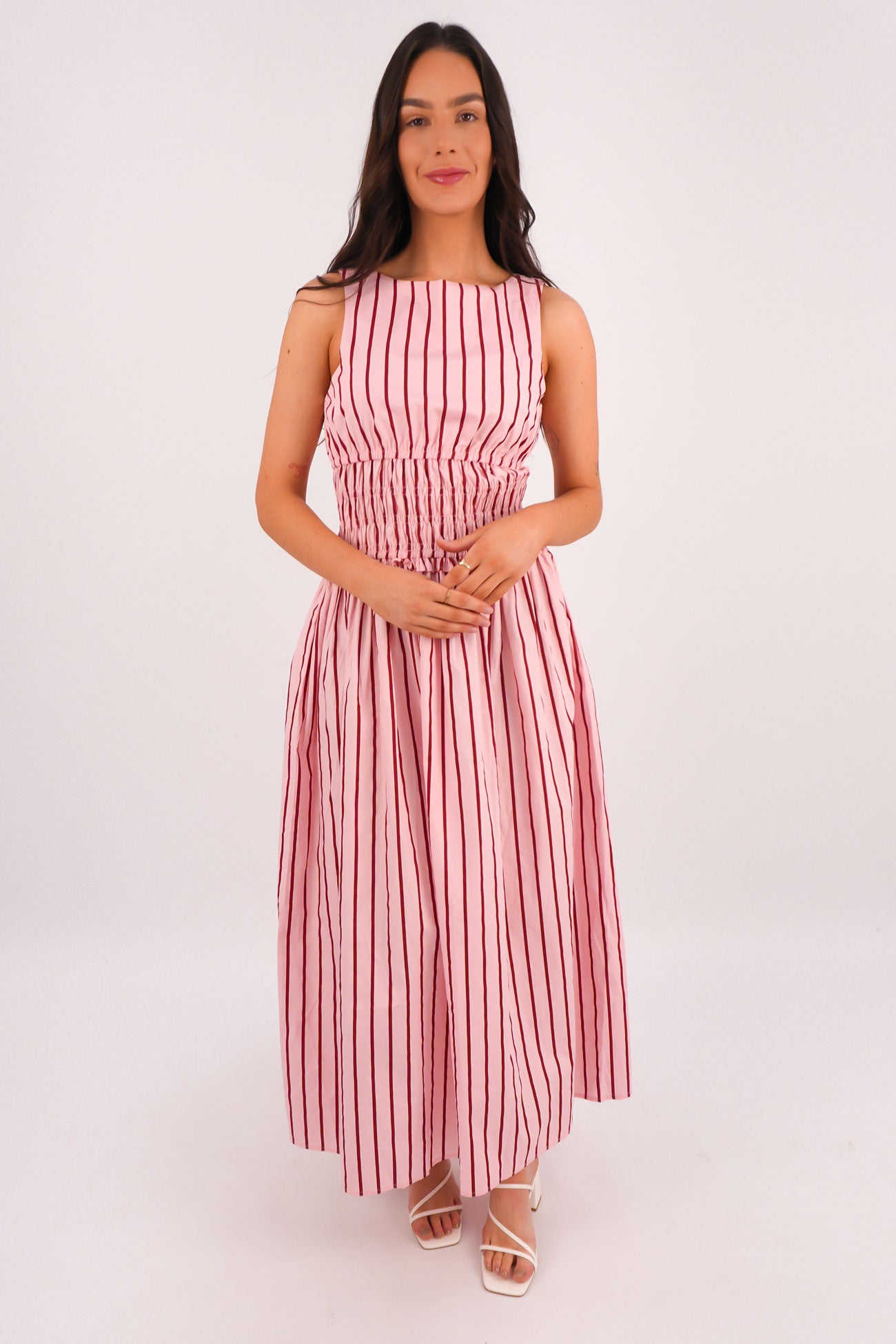 Seth Maxi Dress Pink Stripe