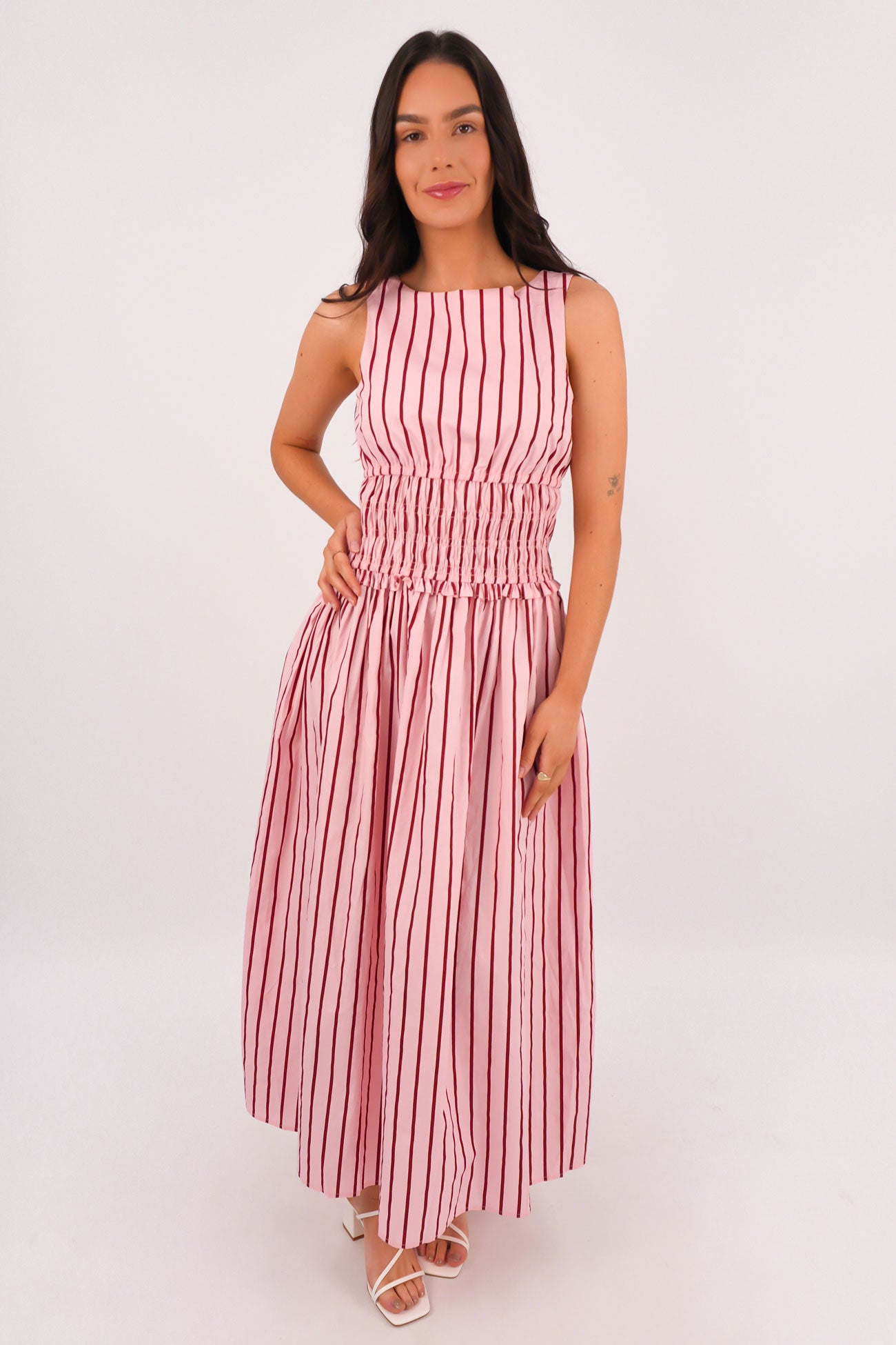 Seth Maxi Dress Pink Stripe