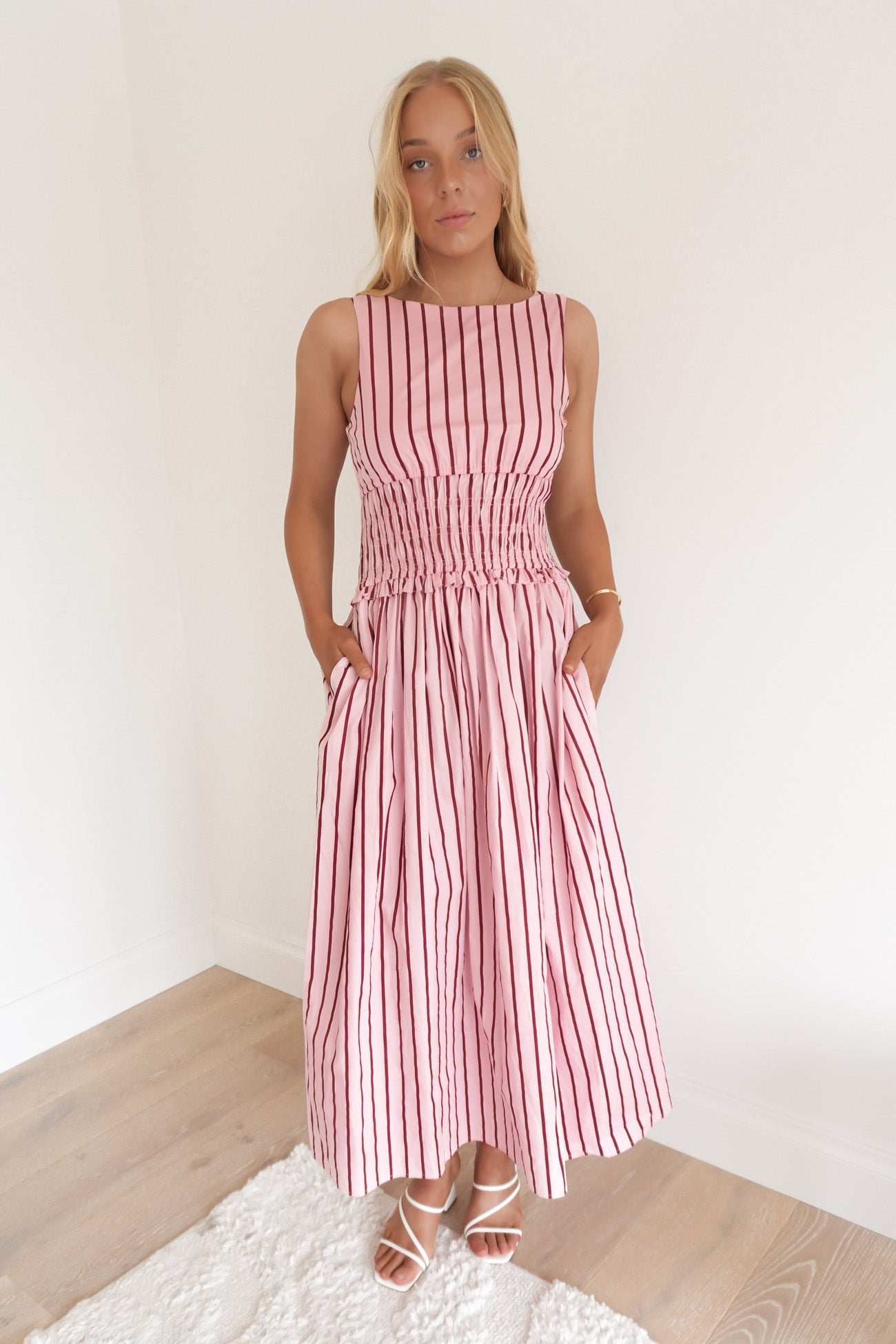 Seth Maxi Dress Pink Stripe