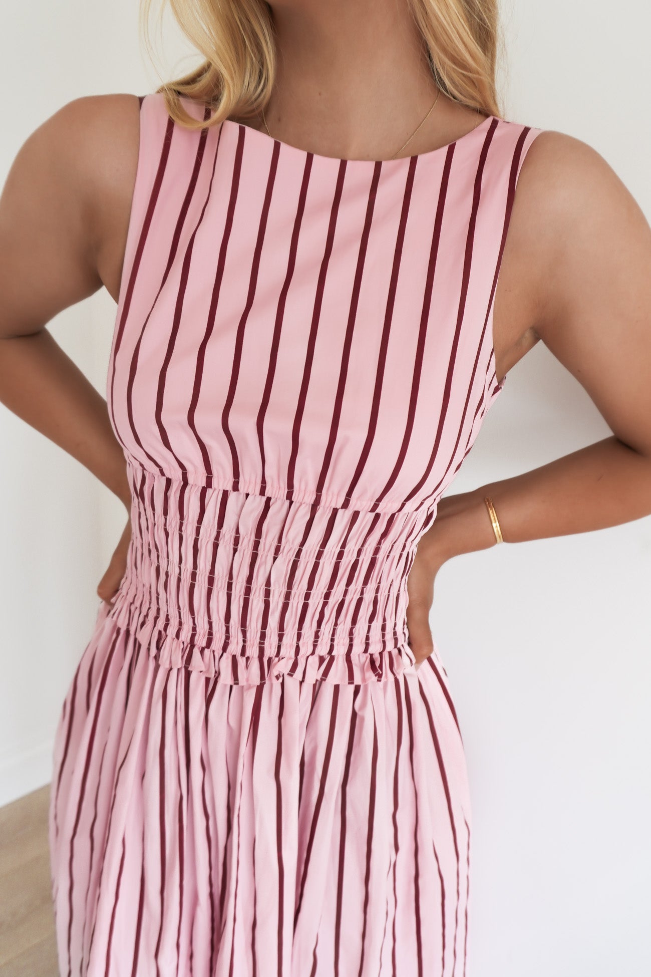 Seth Maxi Dress Pink Stripe