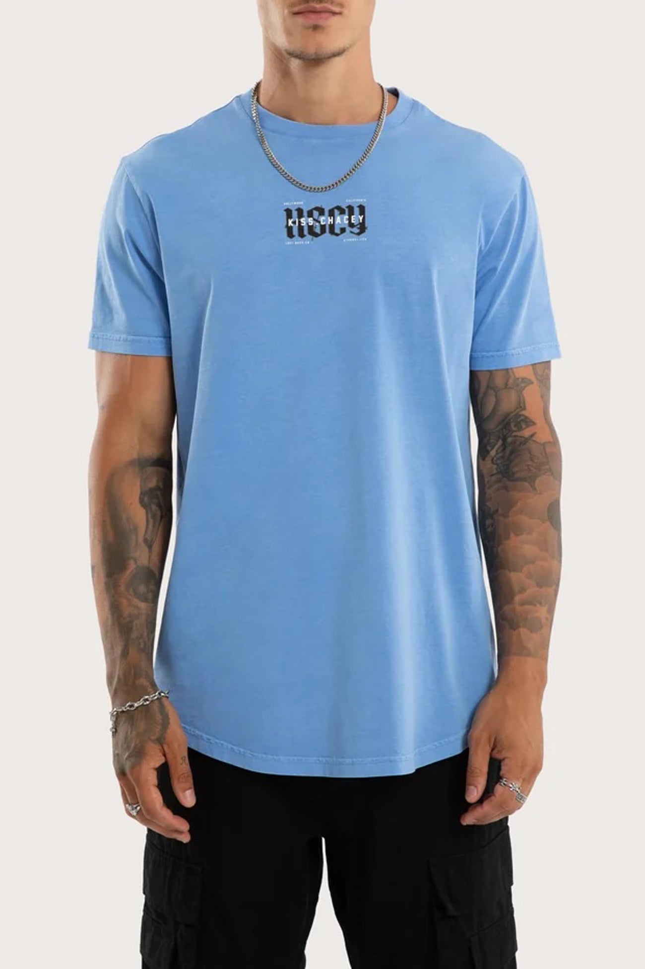 Severance Dual Curved Tee Pigment Corn Flower