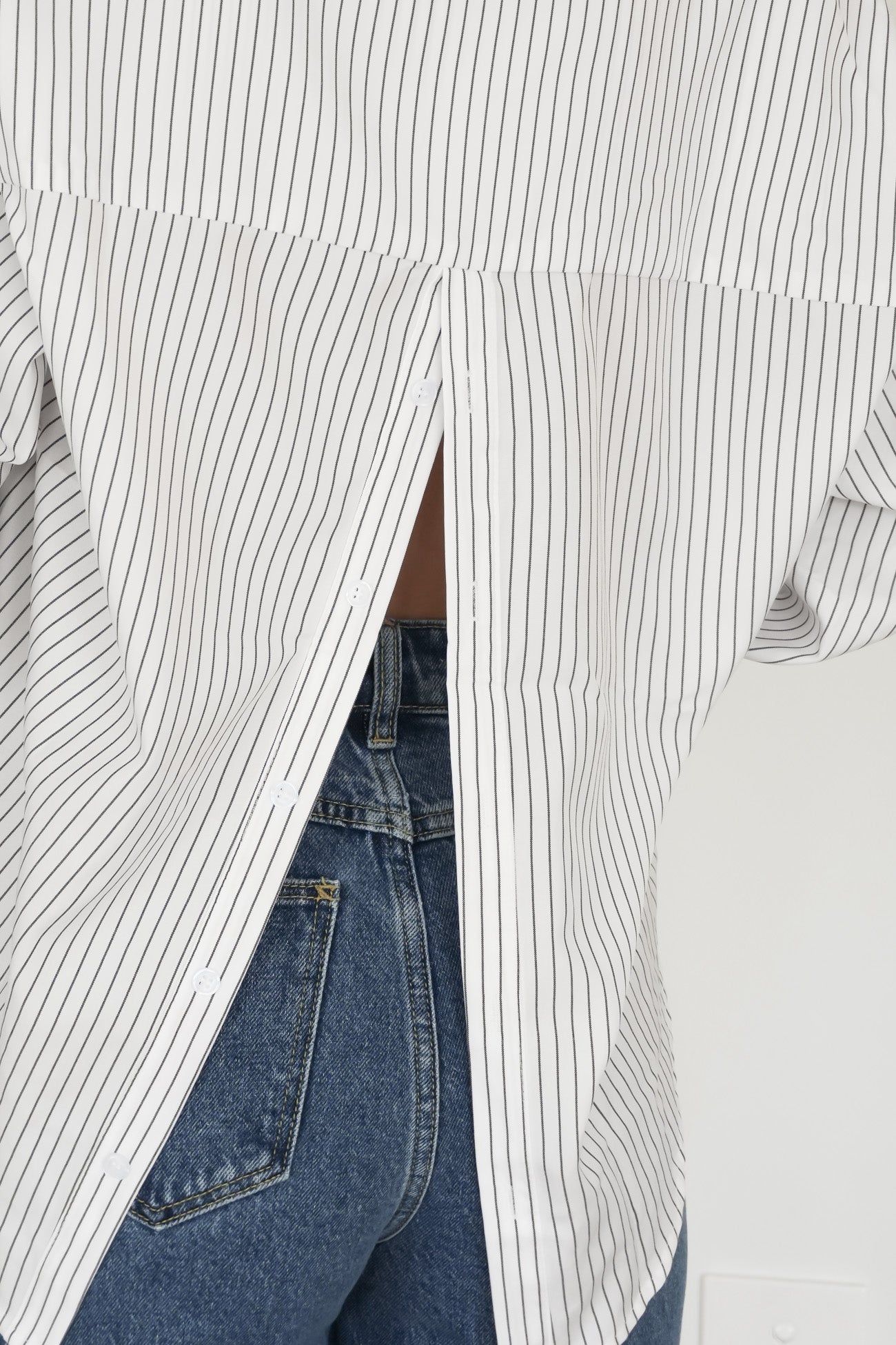 Shanaye Shirt White Pinstripe