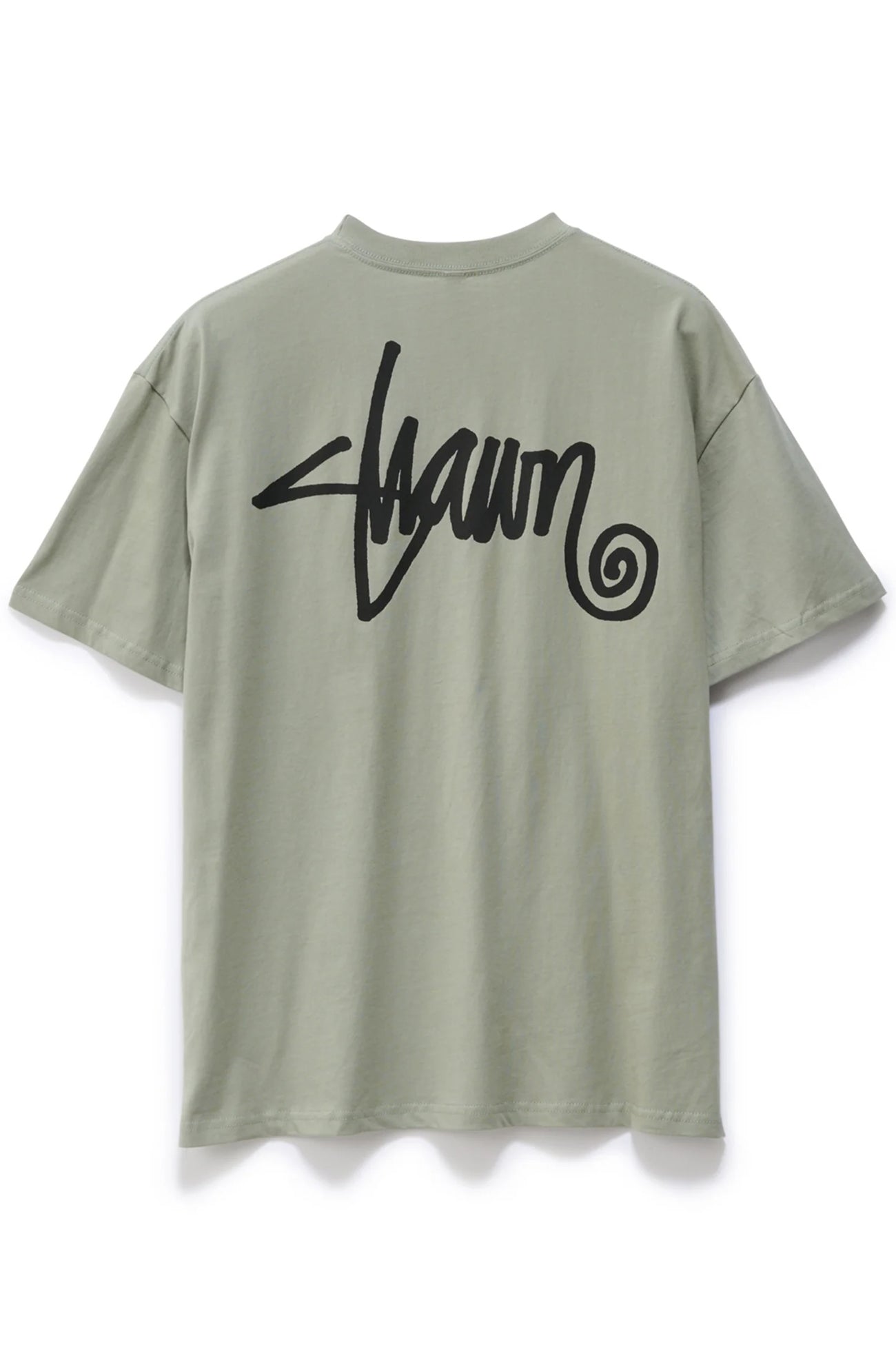 Shawn Script Tee Seagrass b