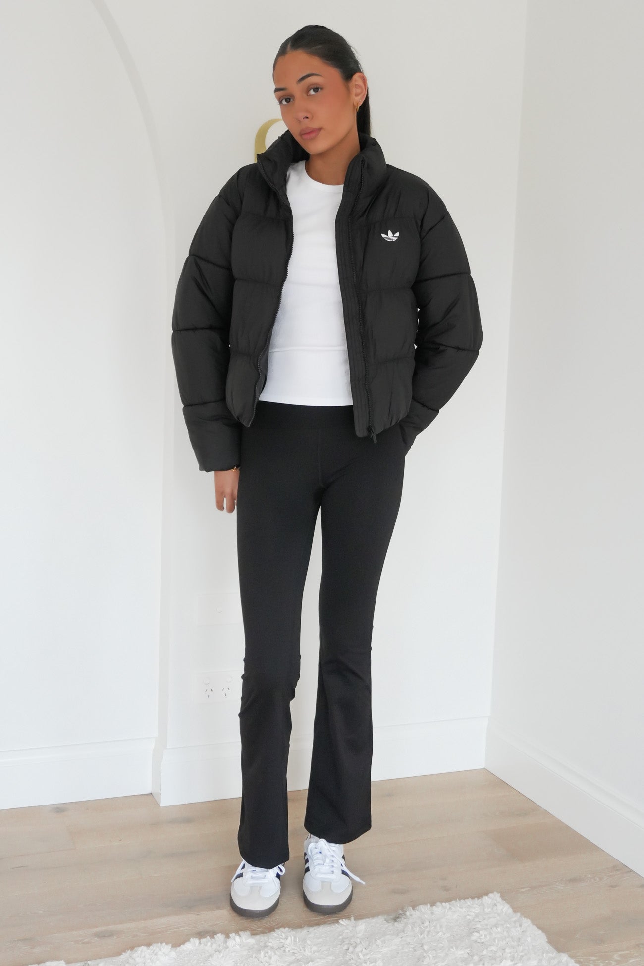 Short Padded Jacket Black