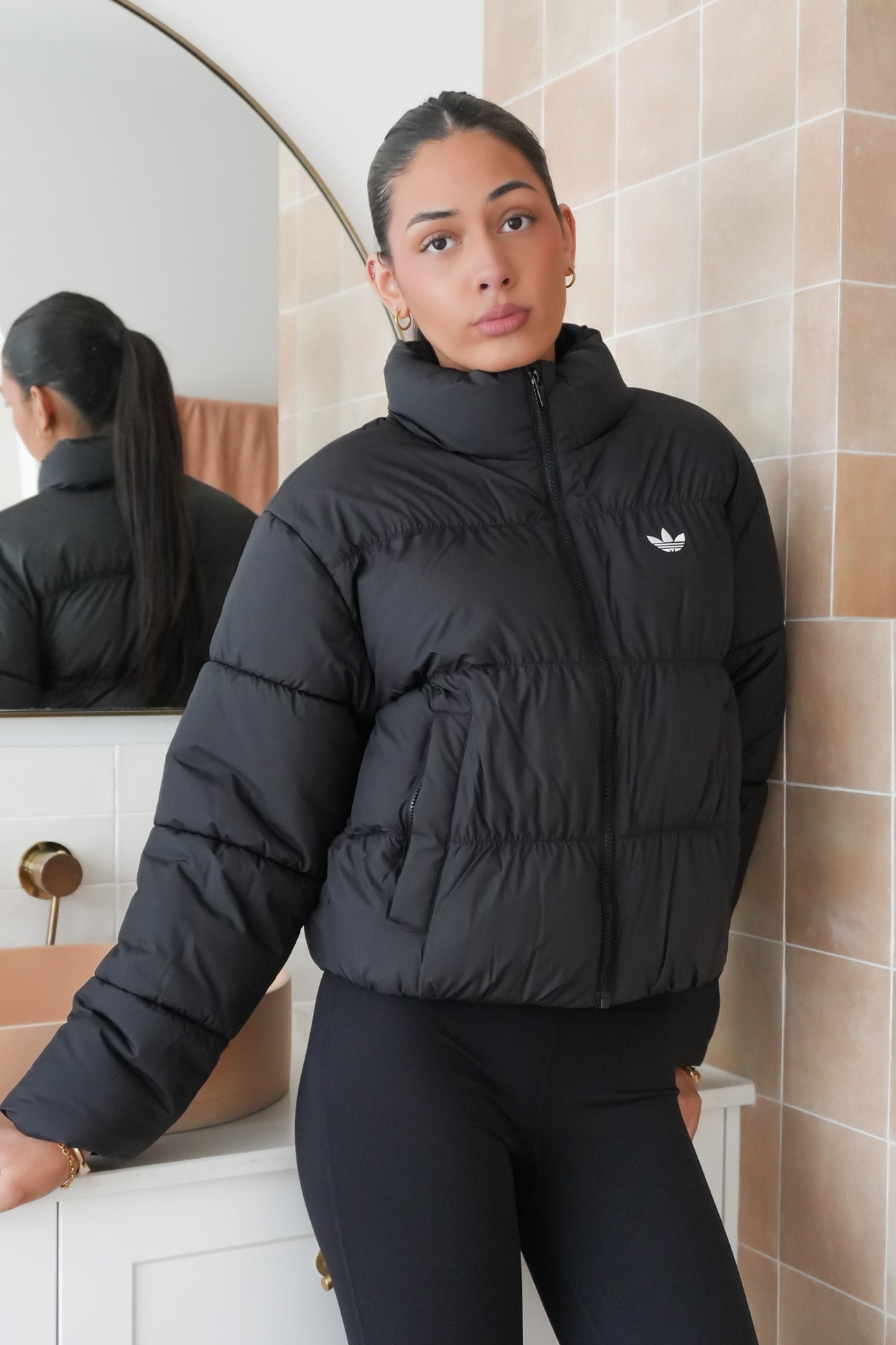 Short Padded Jacket Black