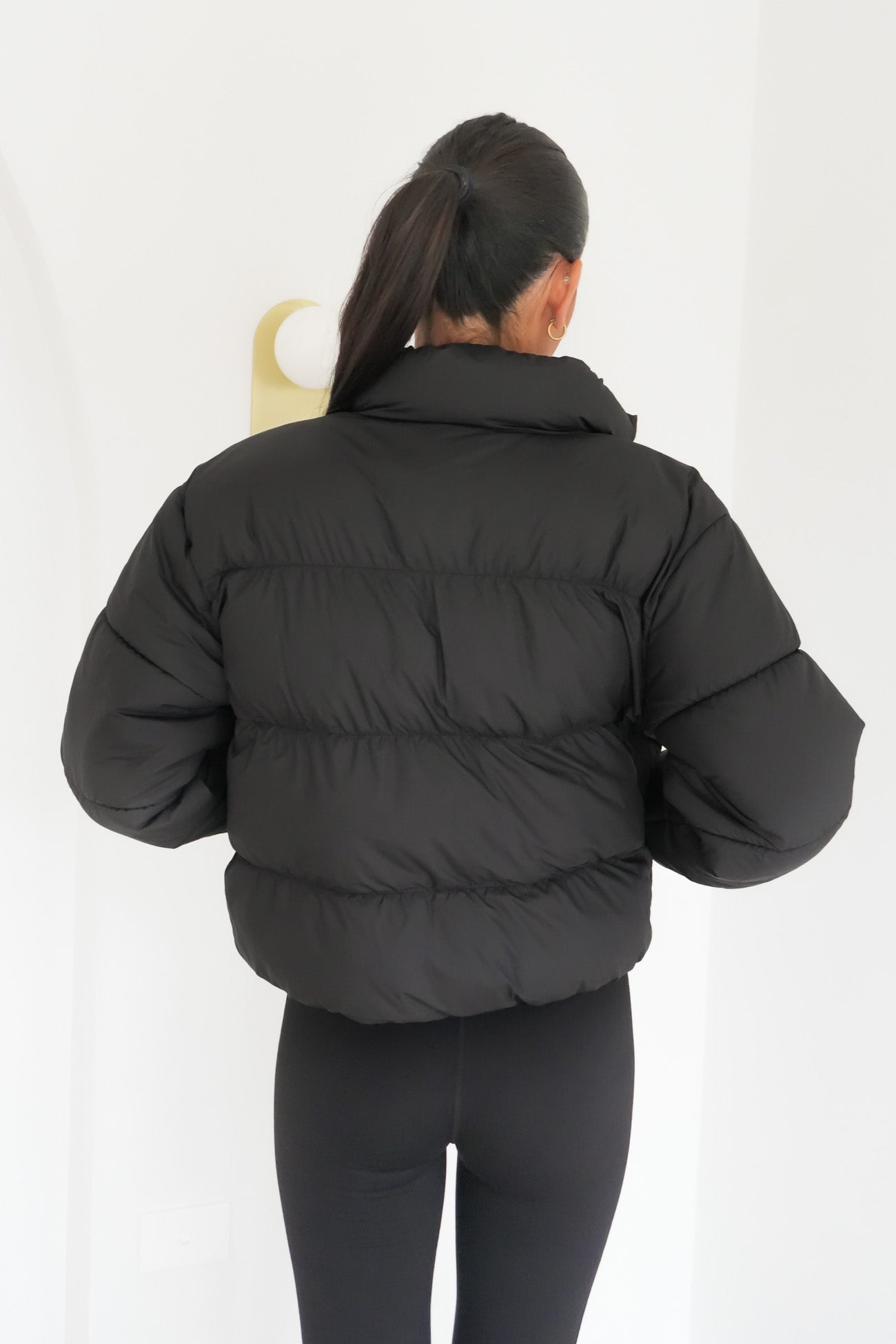 Short Padded Jacket Black