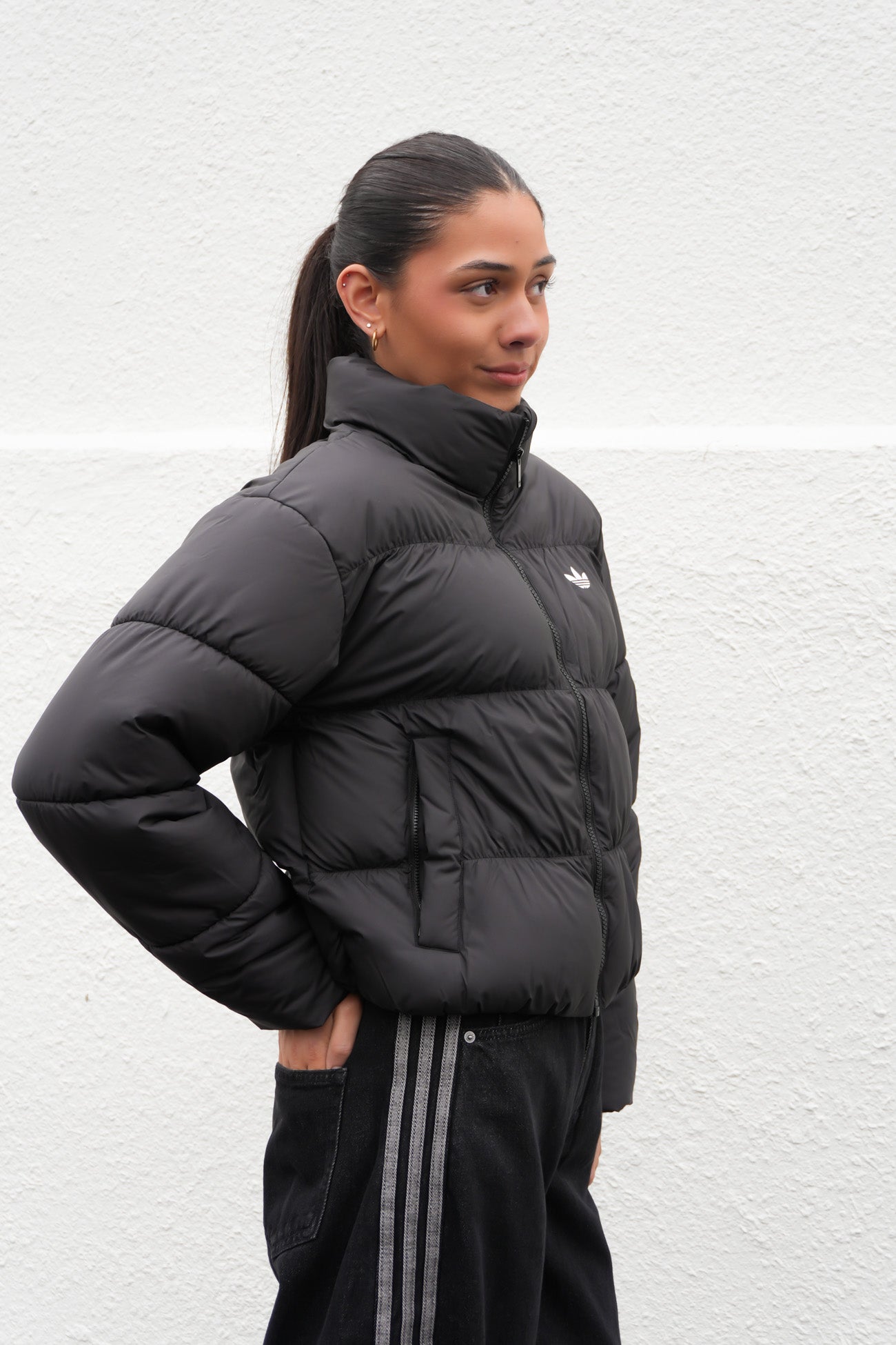Short Padded Jacket Black