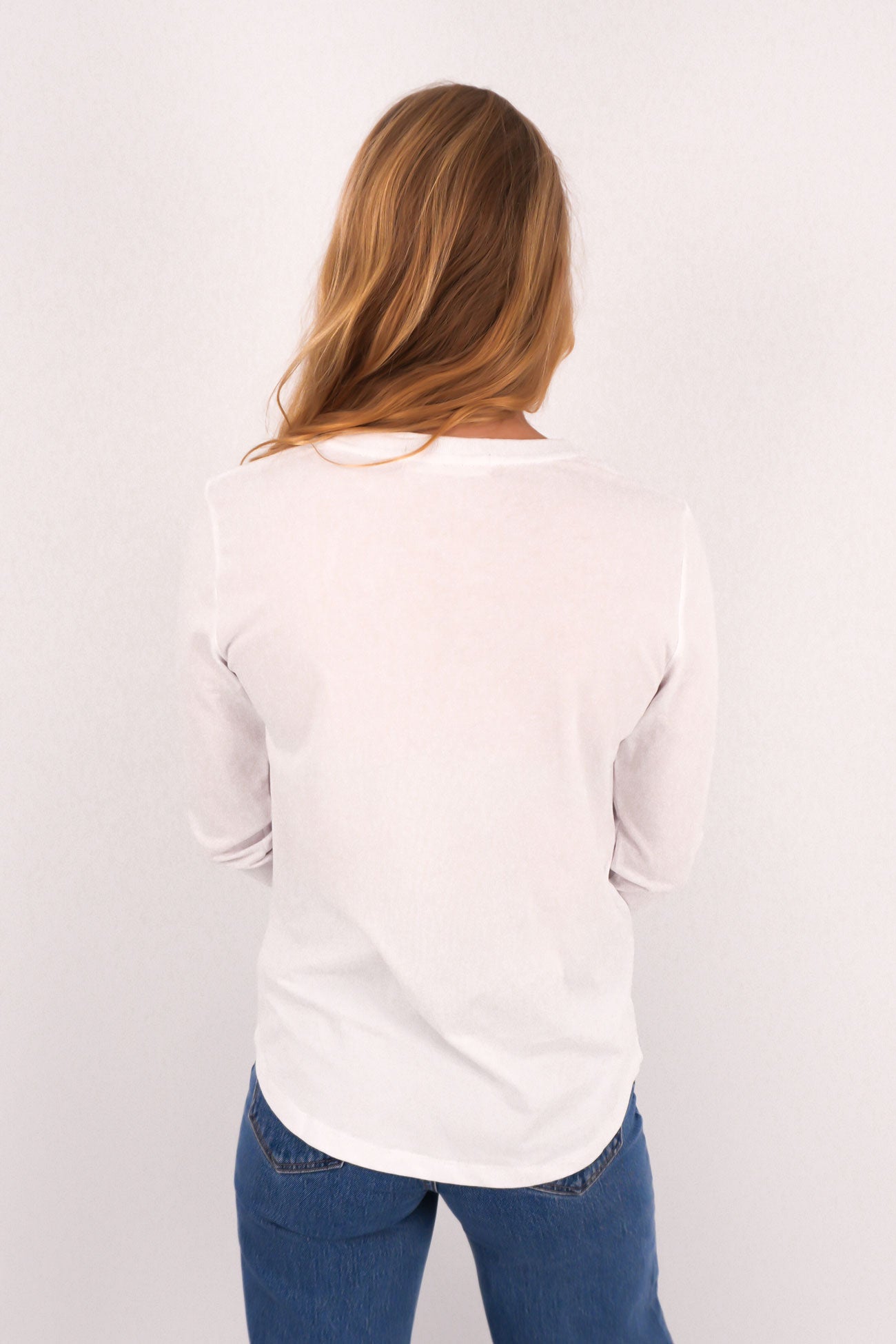 Signature Long Sleeve Tee White