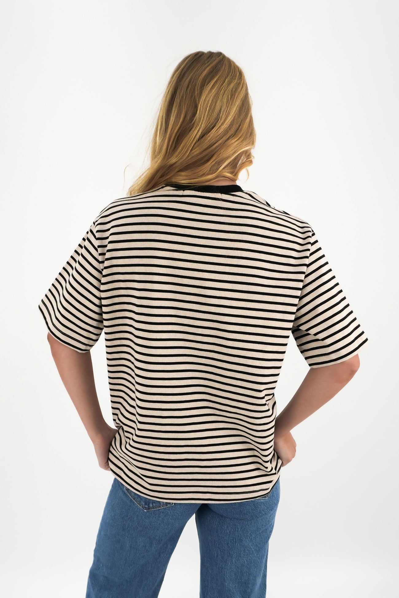 Silent Stripe Short Sleeve Tee Black