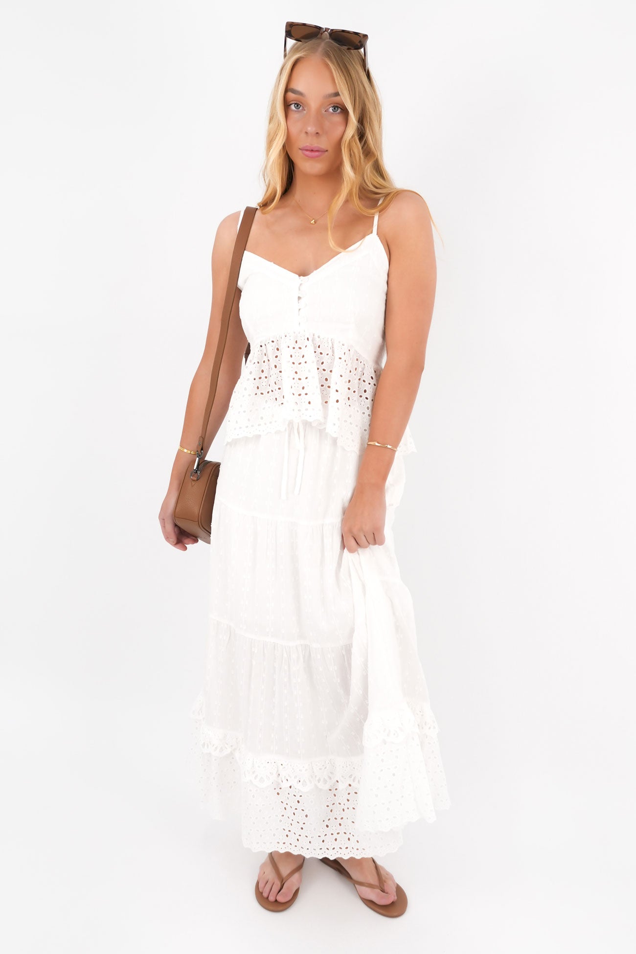 Sirene Midi Skirt White